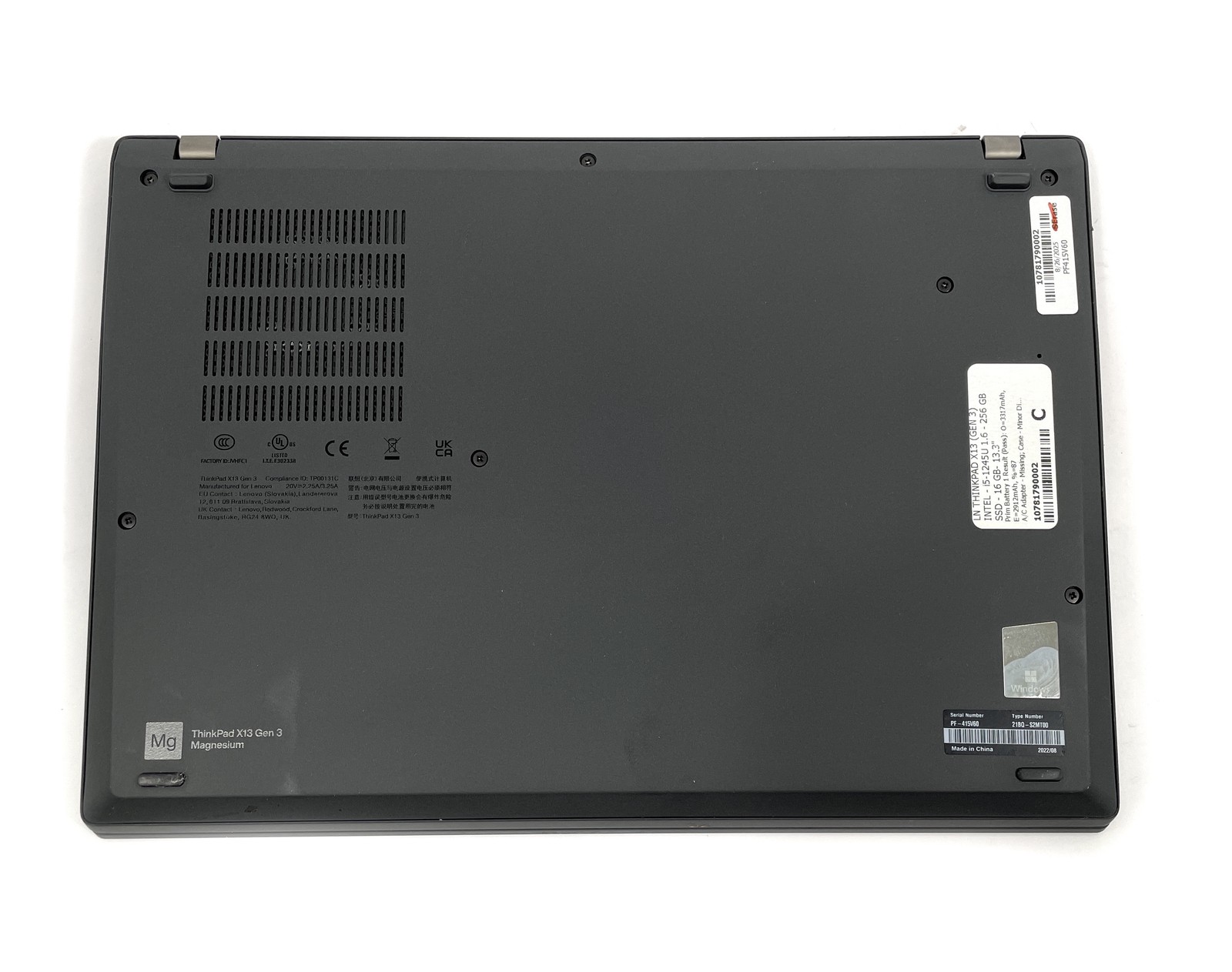 Lenovo ThinkPad X13 Gen 3 Laptop i5-1245U 1.6GHz 256GB SSD 16GB RAM NO OS
