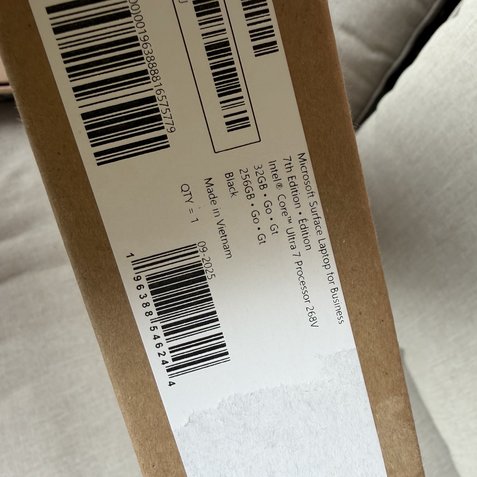 Microsoft Surface Laptop for Business 7th Edition Empty Box, Storage Transport