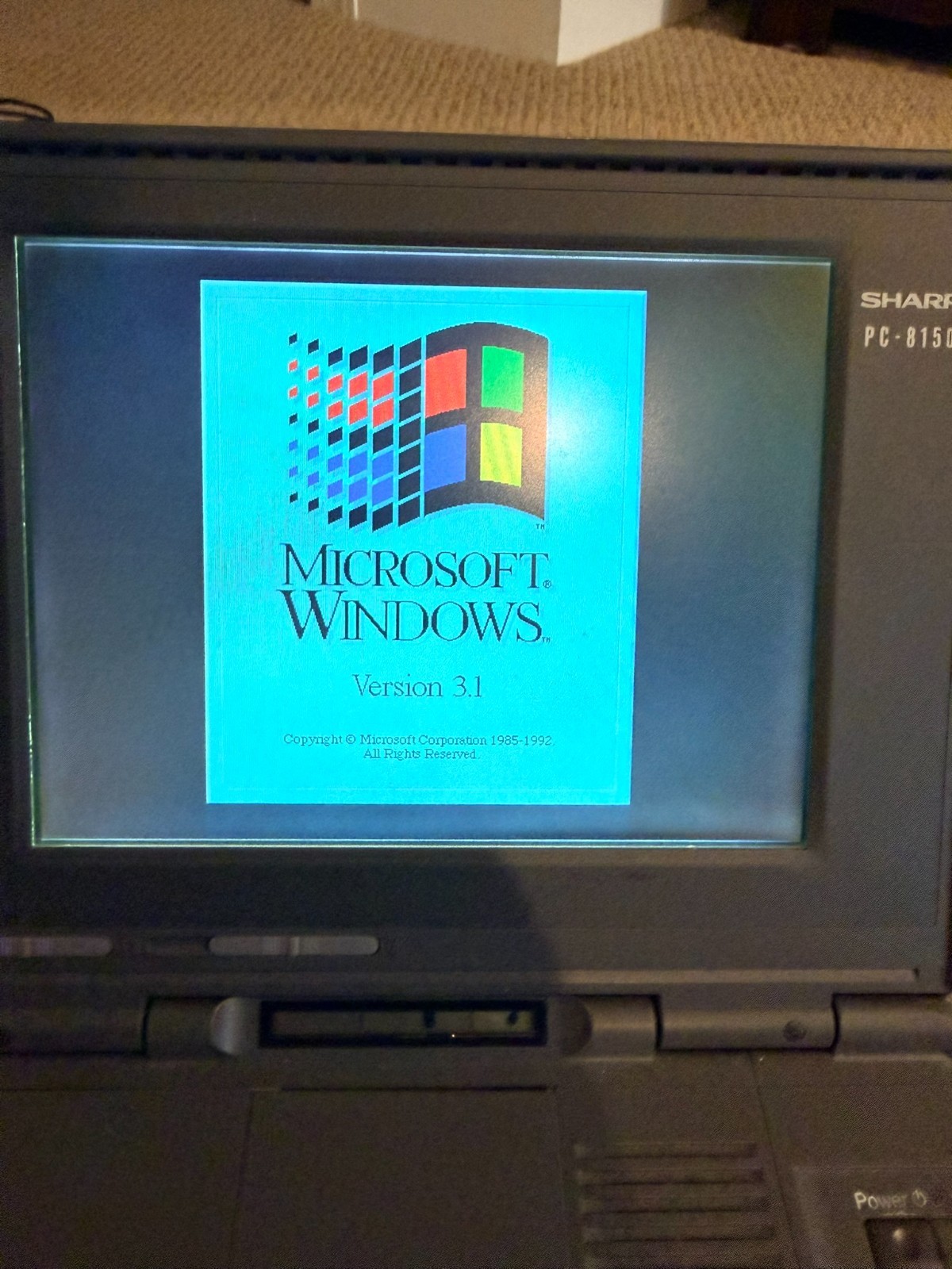 Vintage Sharp Notebook PC 8150 Used , Works Modem , Hard Drive PC Card Slot