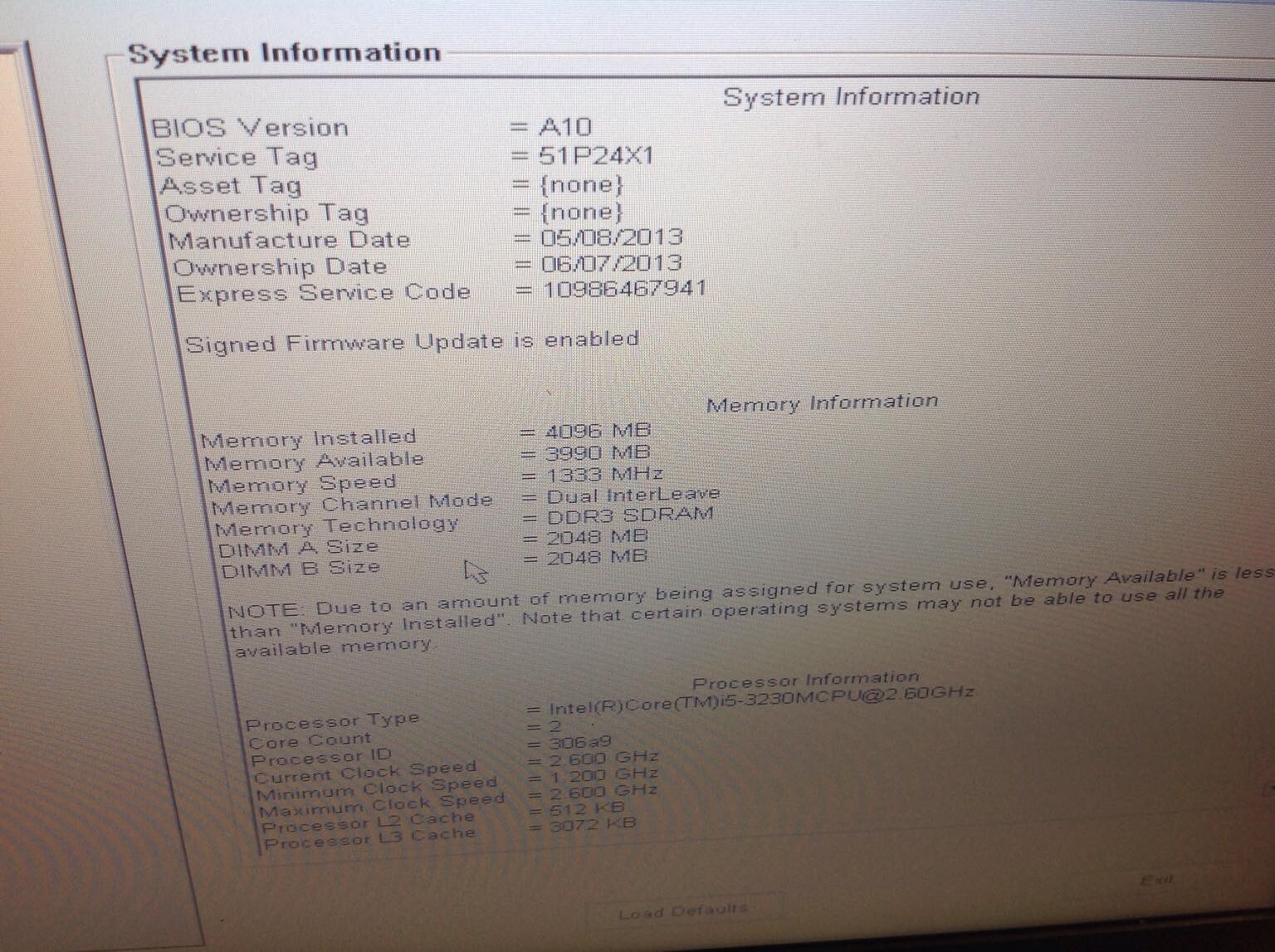 Dell Latitude E5430 Laptop BOOTS Core i5-3320M @ 2.60 4GB RAM NO HD NO OS READ