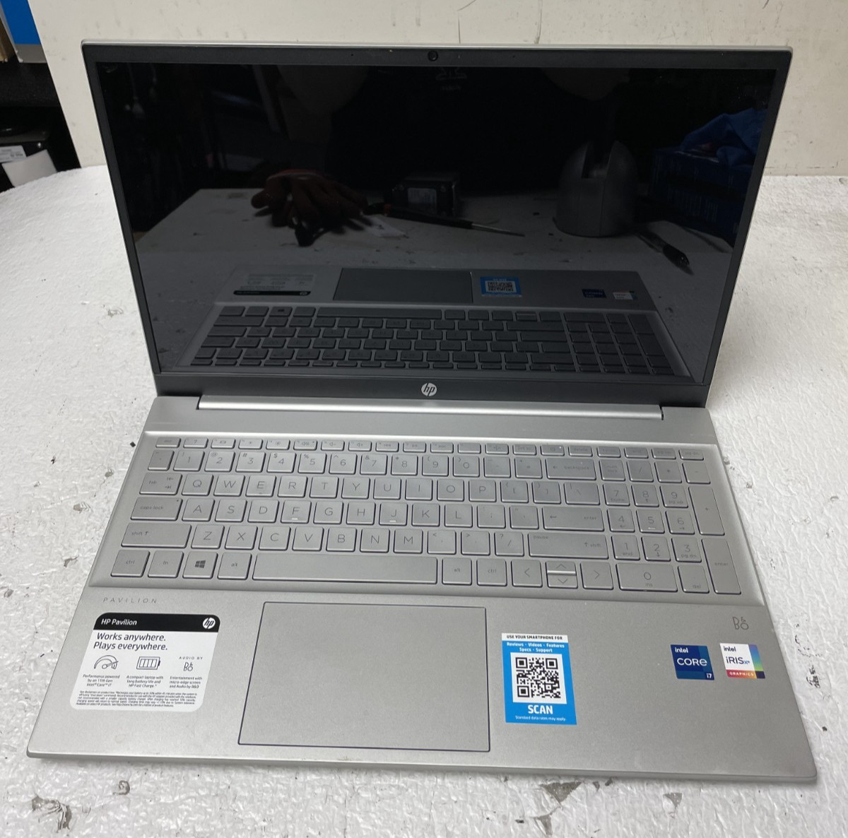HP Pavilion 15-eg0021nr Intel i7-11th 8GB RAM NO SSD Parts *READ
