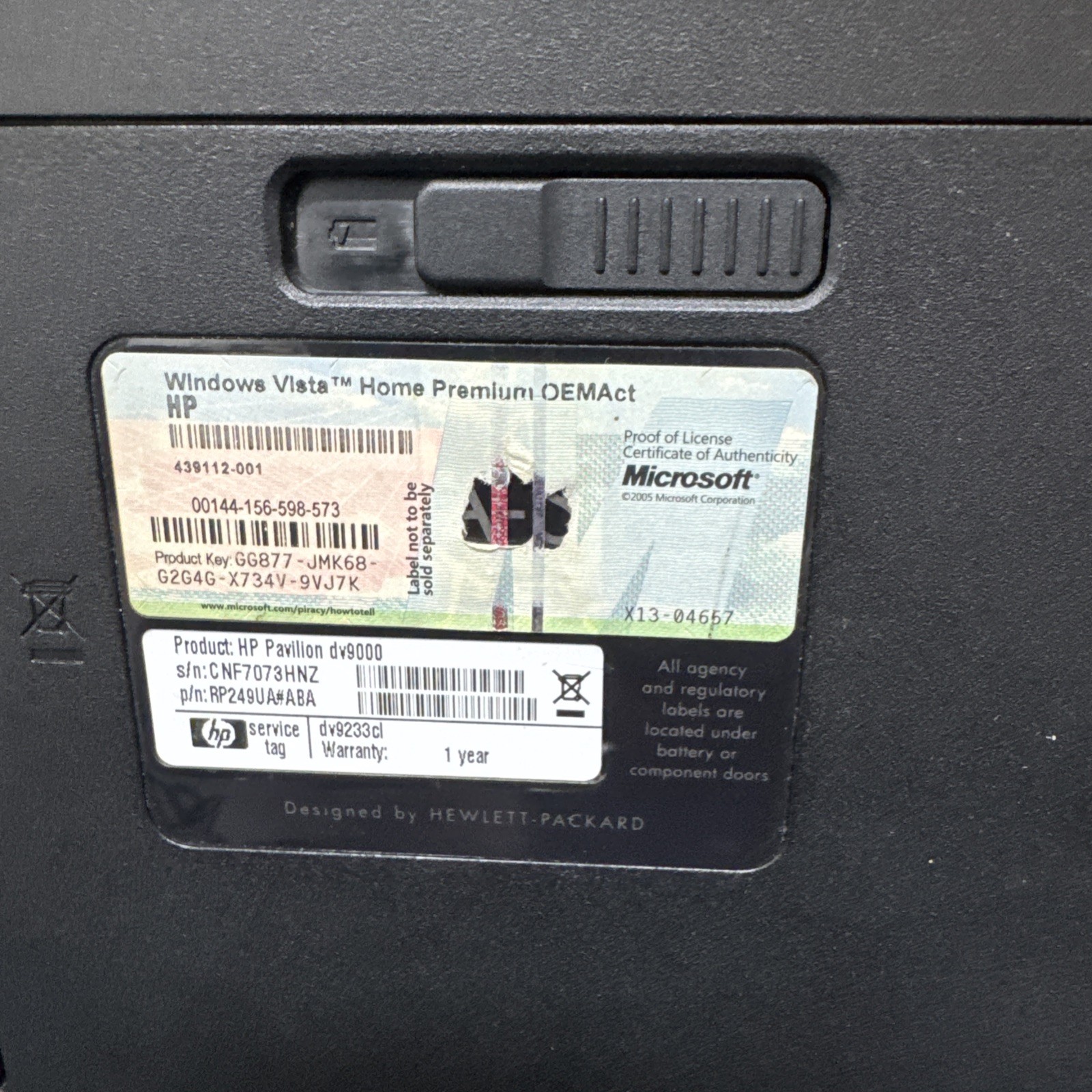 HP Pavilion Entertainment Laptop PC Linux Bodhi DVD For Parts