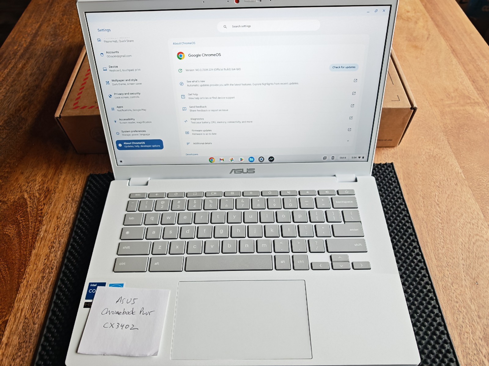 Asus Chromebook Plus CX3402CV 14″ i5-1335U 4.6GHz 8GB RAM 128GB SSD