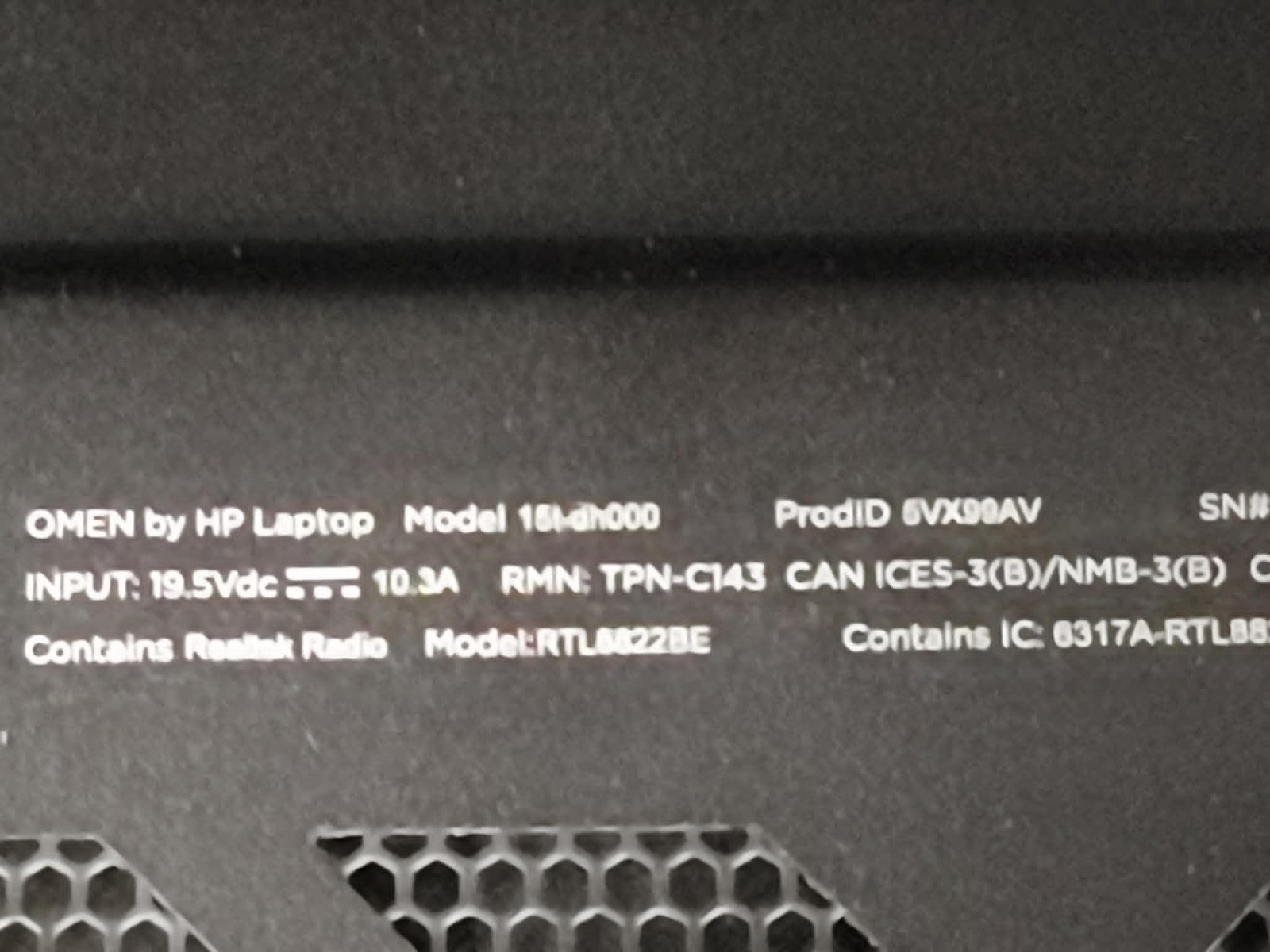 HP Omen 15-DH0XXX Intel i9-9880H 2.30GHz 16MB 512GB RTX 2080 4K Screen Notebook