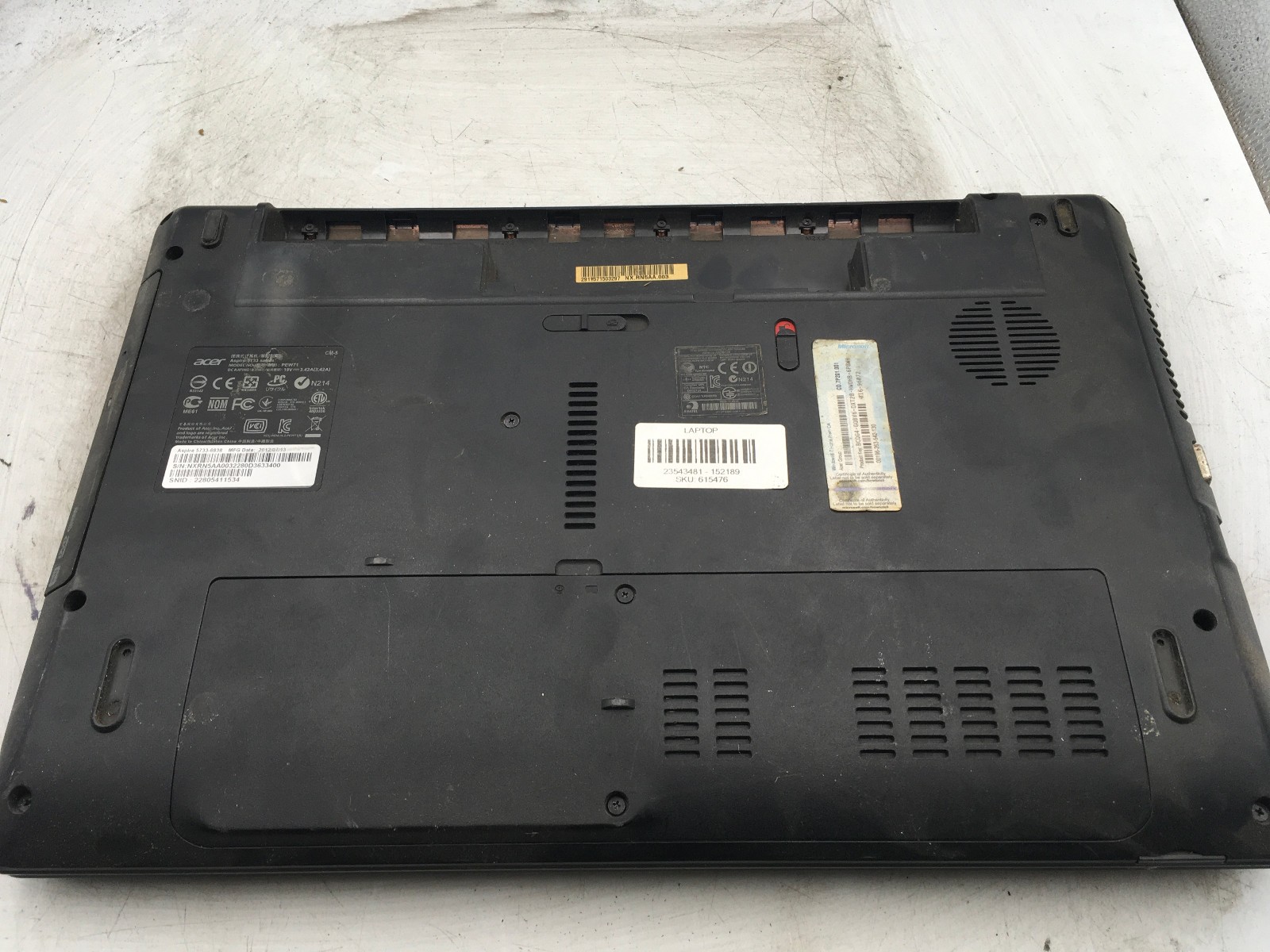 ACER ASPIRE 5733 6838 – BOOTS TO BIOS – INTEL I5 M560 – NO RAM – READ DESCRIP-BB