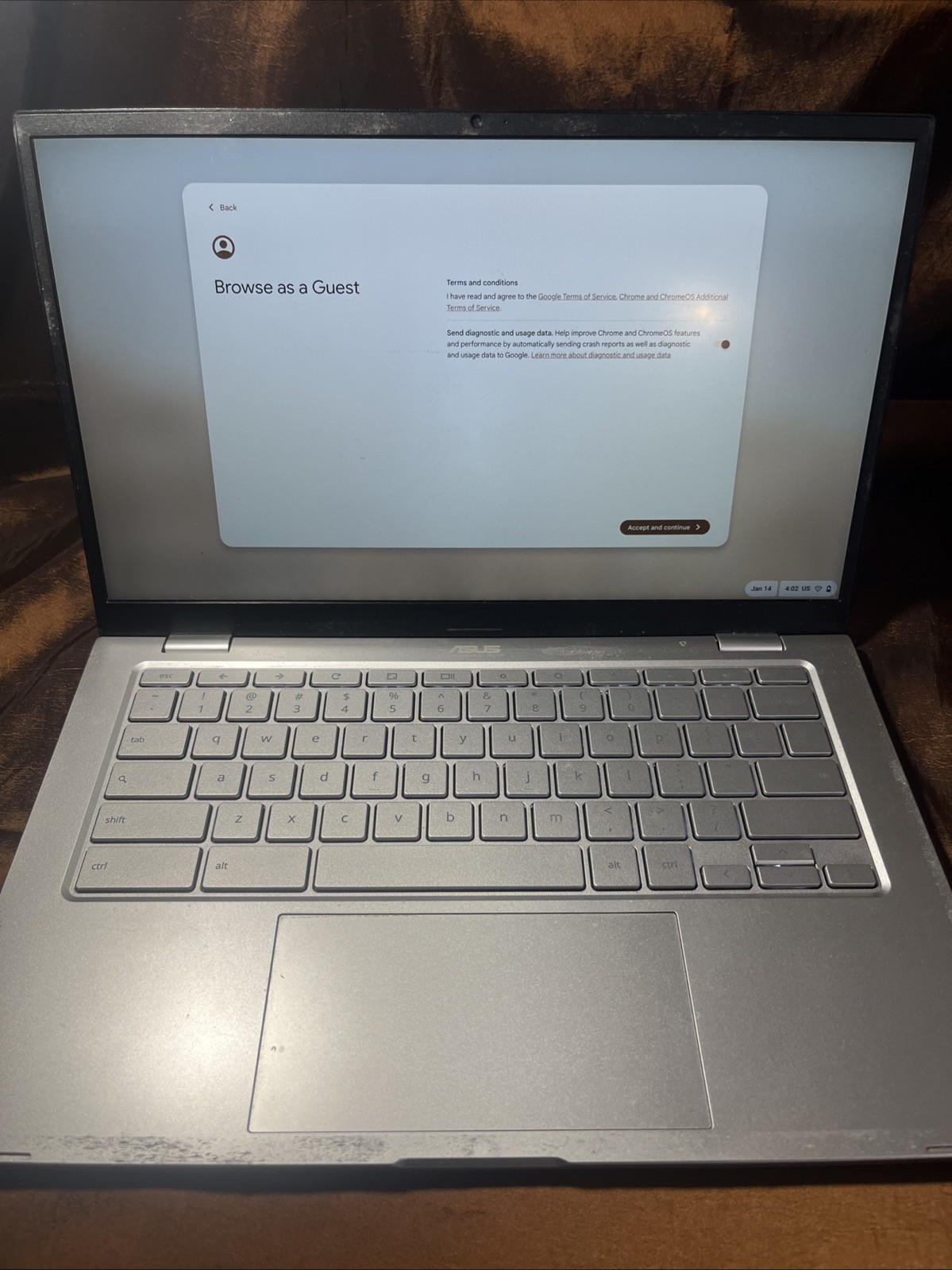 Asus C425TA 2GB HD 4GB SSD INTEL CORE M3 Chromebook Screen Issues