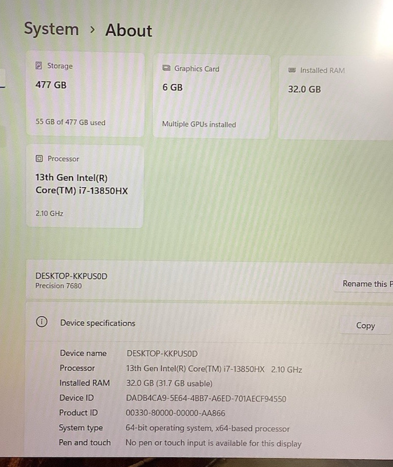 Dell Precision 7680 16″ Laptop (115686)