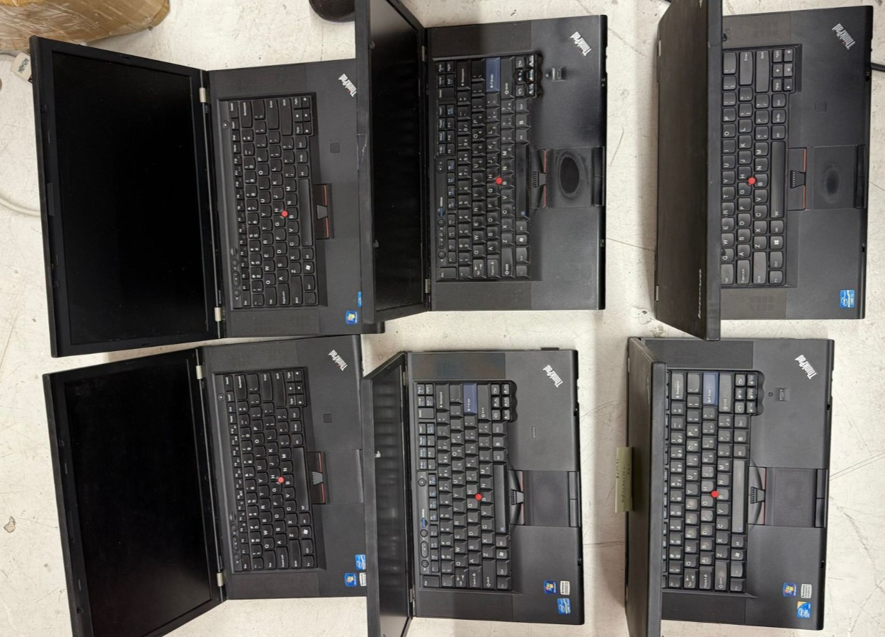 Lot of 6 LENOVO THINKPAD T530 & T520 Core i5 8GB RAM NO SSD Boots to Bios