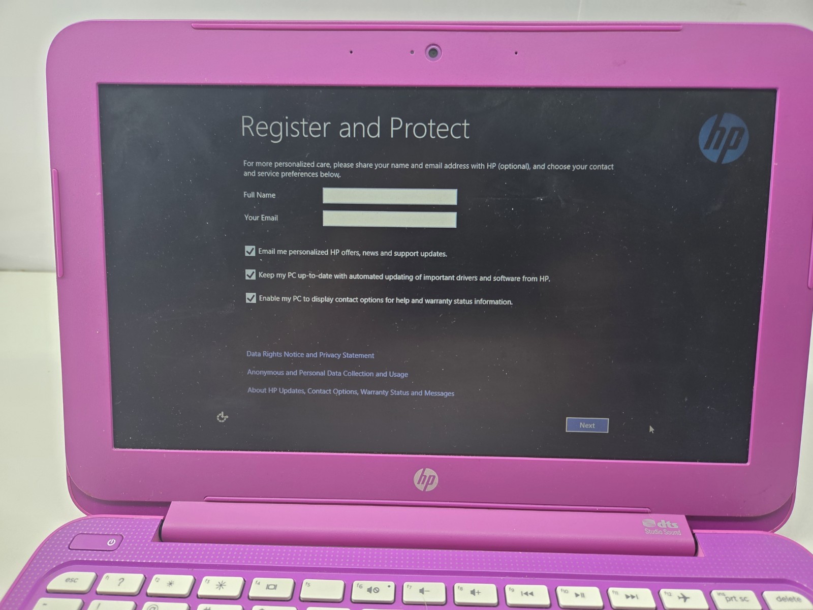 HP Stream 11.6″ Notebook PC 11 Celeron N2840 2.16GHz 2GB 64-bit W8.1 Pink
