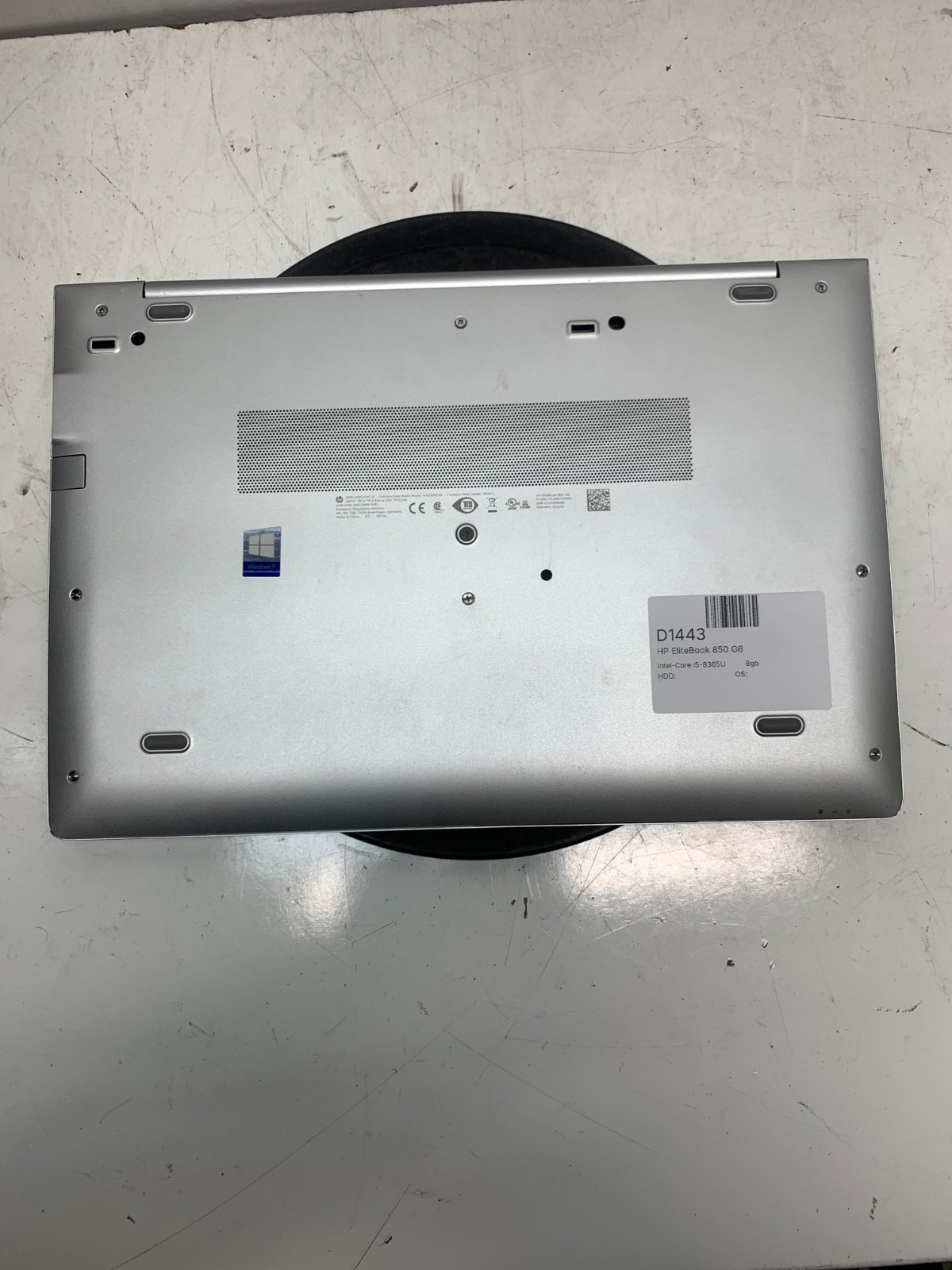 HP EliteBook 850 G6 Intel Core i5-8365U 1.6GHz 8GB 256GB SSD Windows 11