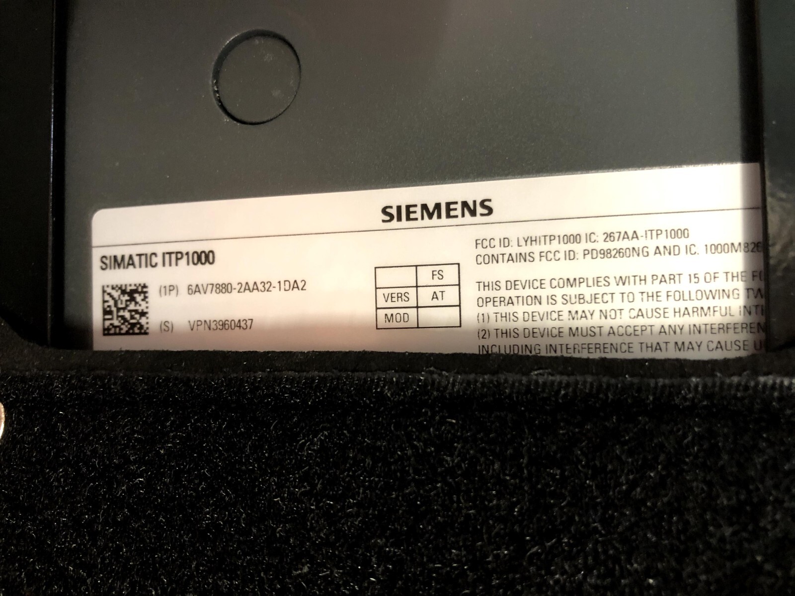 Siemens 6AV7880-2AA32-1DA2 Industrial Tablet PC SIMATIC HMI ITP1000 NEW +Docking