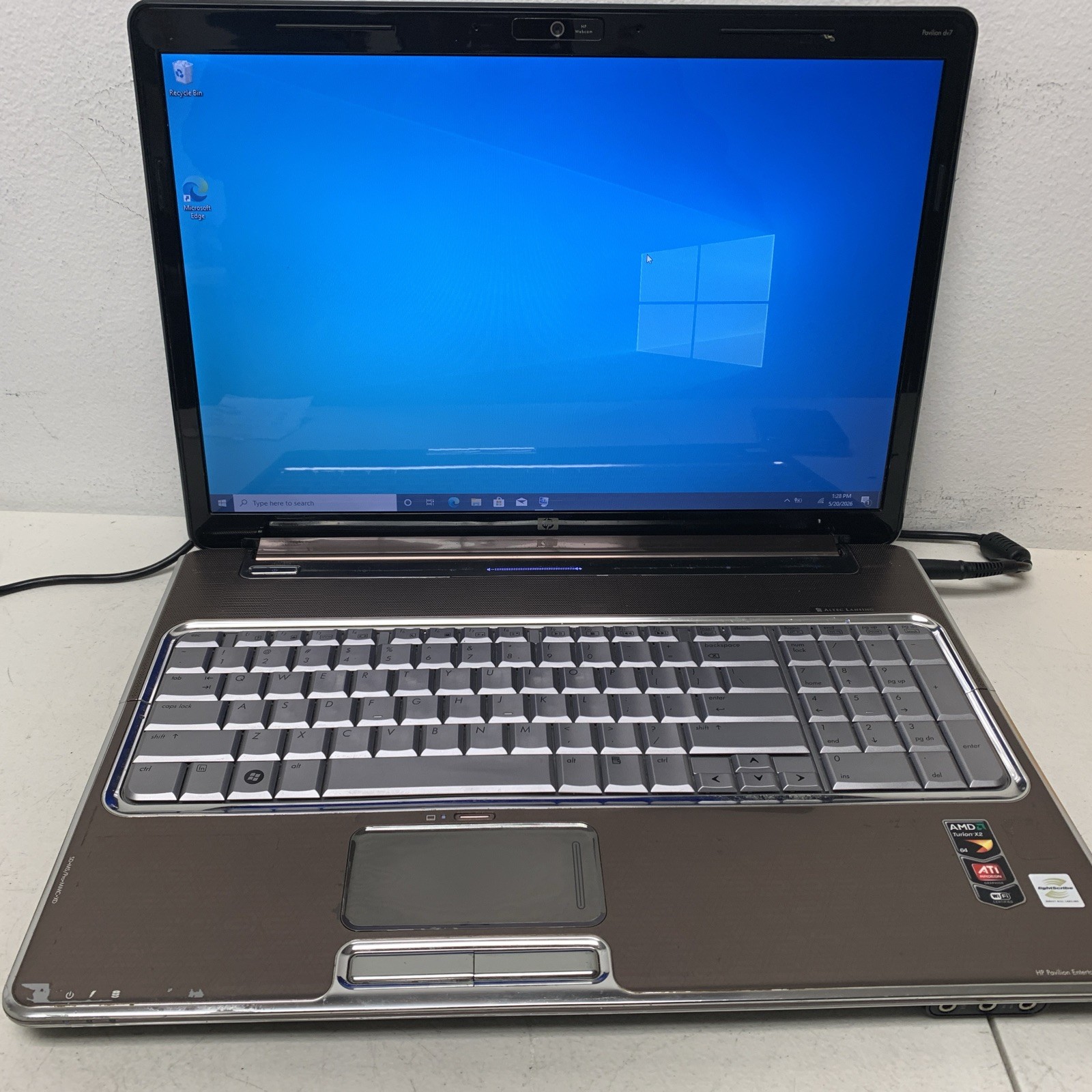 HP Pavilion DV7-AMD Turion X2 Dual Rm70 4GB RAM 250gb HDD Wind 10 Ed Read Descri