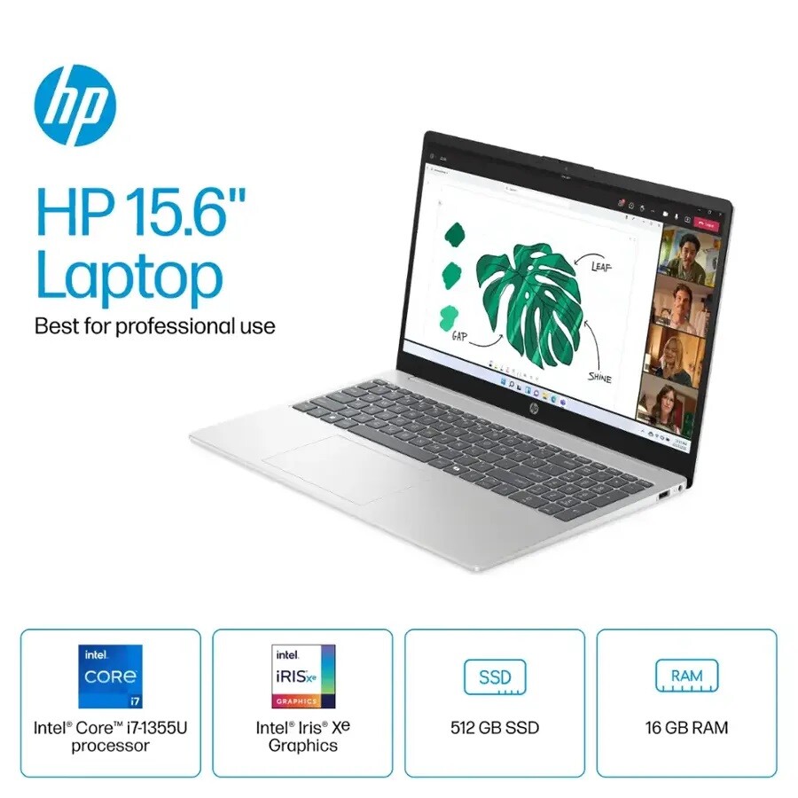 HP Laptop 15.6″ Touch Computer FHD Intel Core i7-1355U UP TO 64GB RAM 2TB SSD