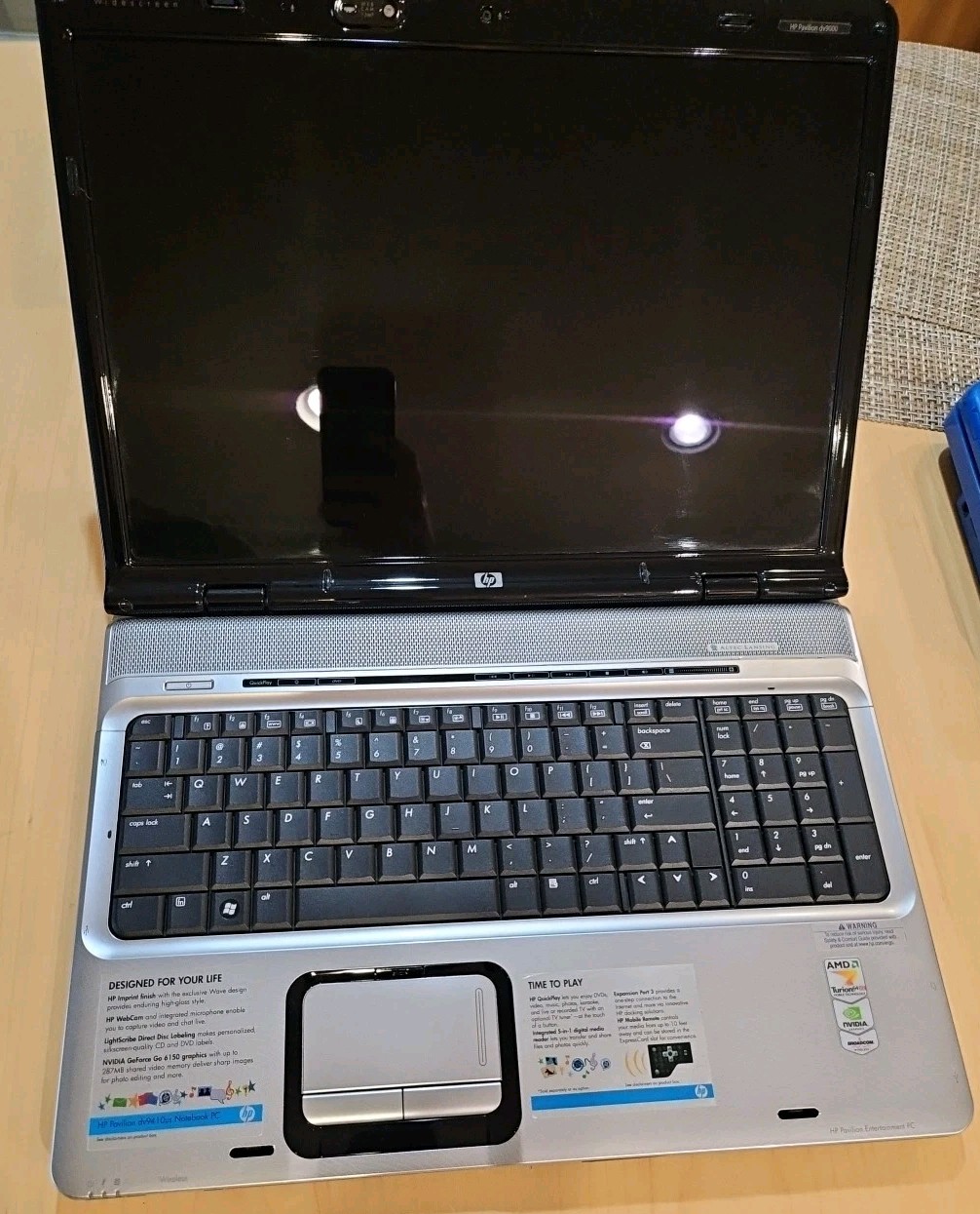 HP Pavilion DV9000 17.3″ Windows Vista Home Laptop AMD X2 CPU 2GB DVDRW dv9410us