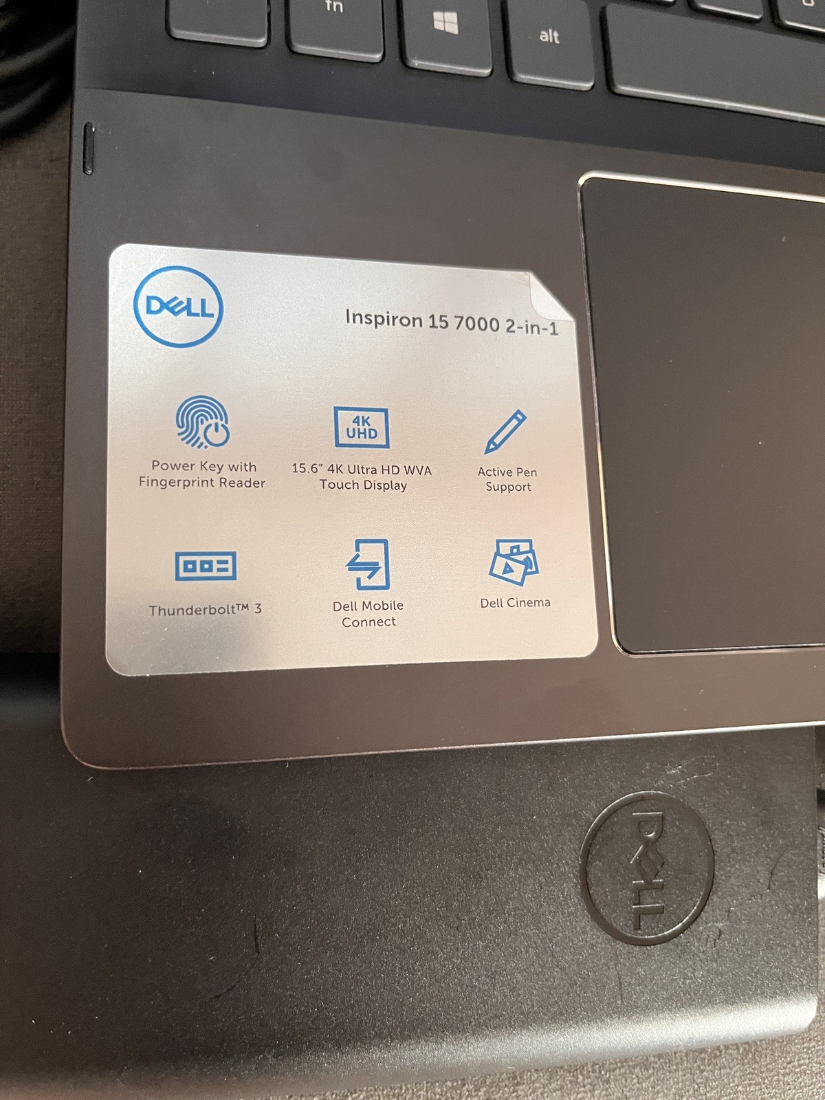 Dell Inspiron 7591 2in1 15.6 inch i7-10510U 4K Display TOUCH STYLUS 32Gb 512Gb