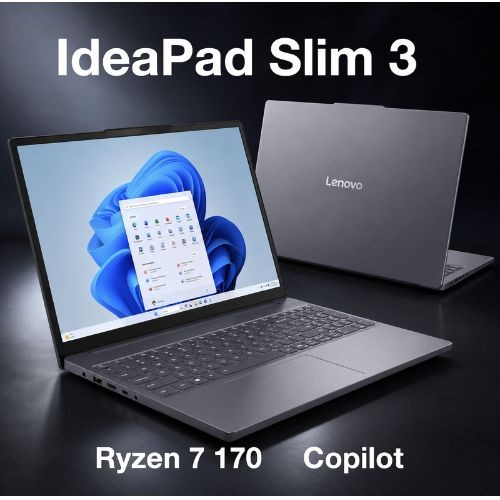 Lenovo IdeaPad Slim 3 15.3″ AMD Core Ryzen 7 170 16GB DDR5 512GB SSD W11H