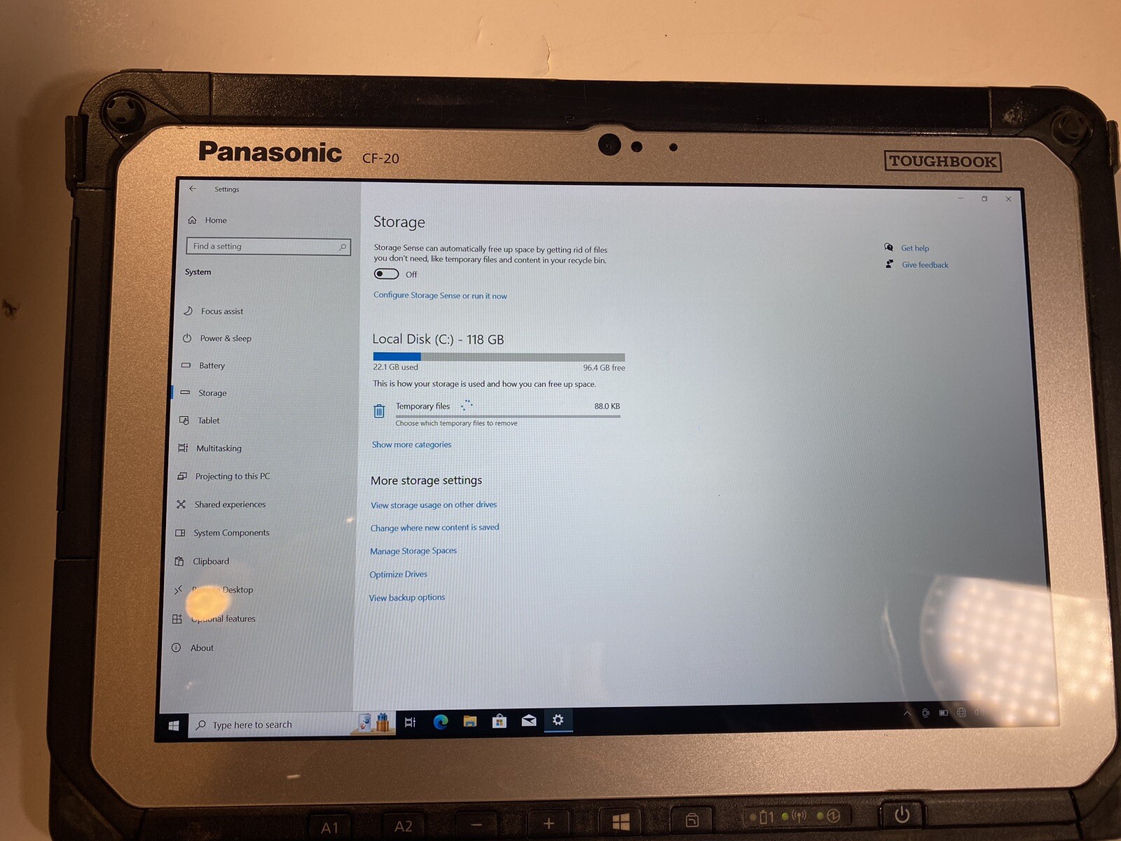 Panasonic ToughBook CF-20 10.1″ Touch M5-6Y57 1.1GHz 8GB 128gb SSD WWAN 4G LTE