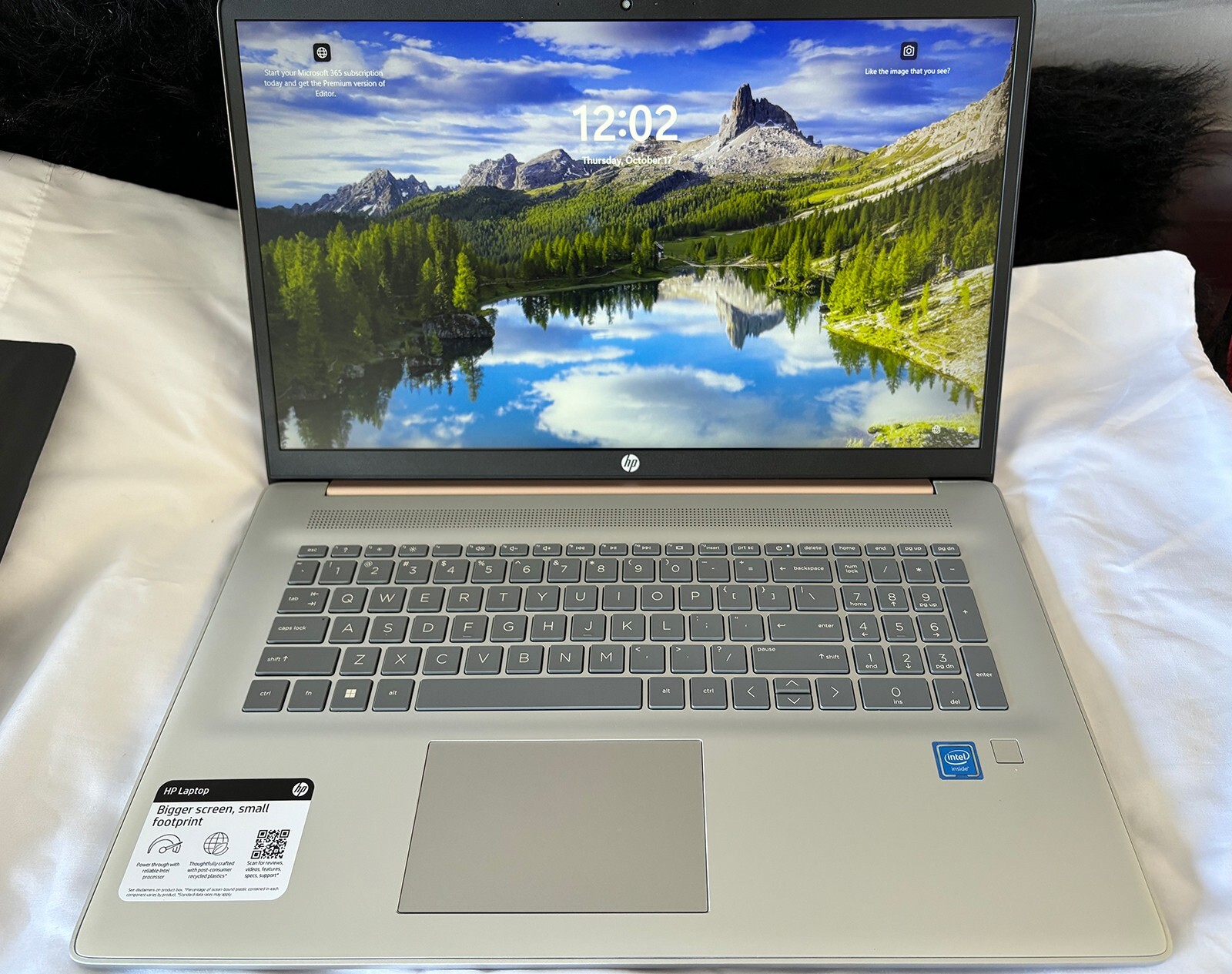HP 17-cn0445nr – Win11, 4GB RAM, 17.3”, Lightly Used, Excellent Condition, Gold