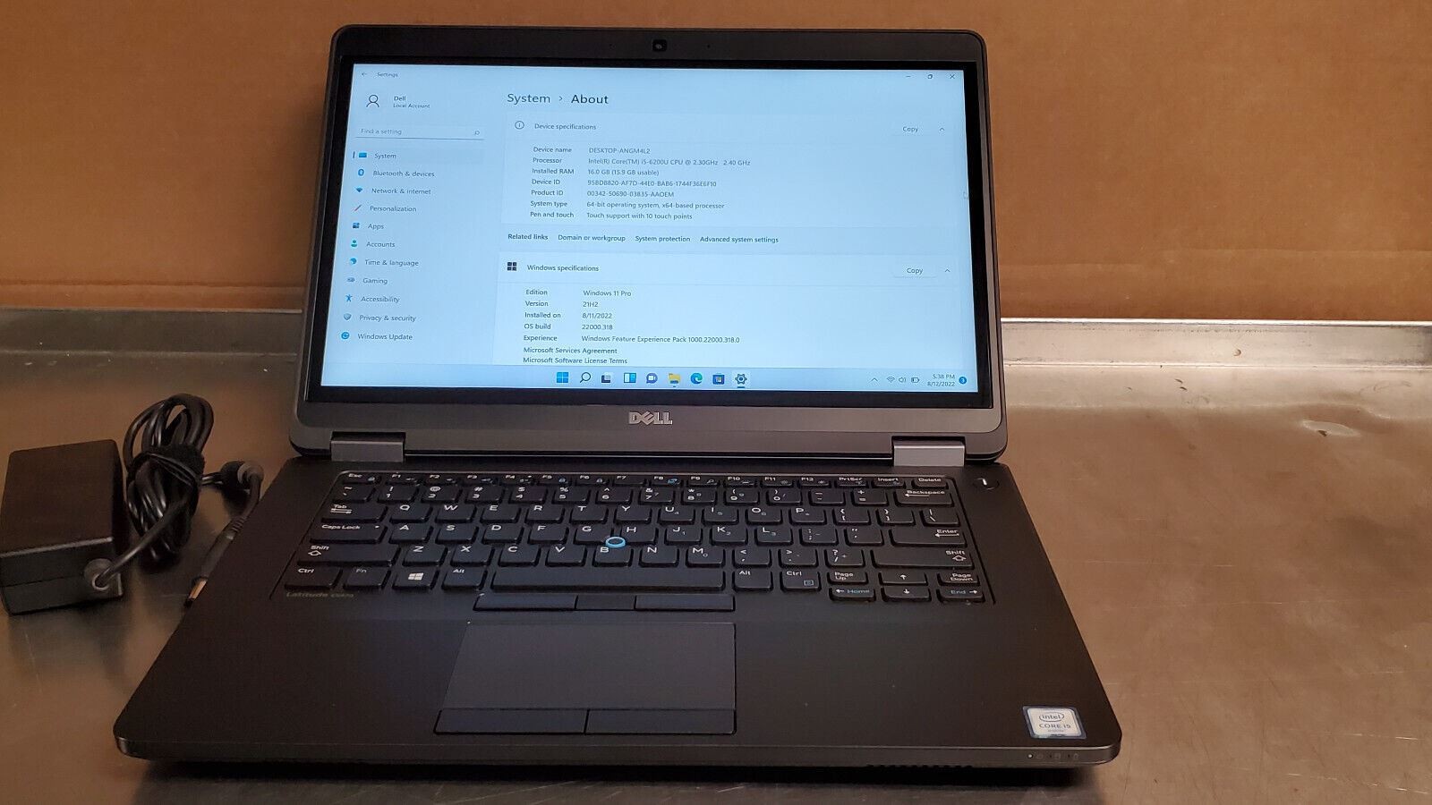 Dell Latitude E5470 14″ i5-6300U 2.4GHz 16GB RAM 500GB SSD WIN 11 Pro FHD TOUCH