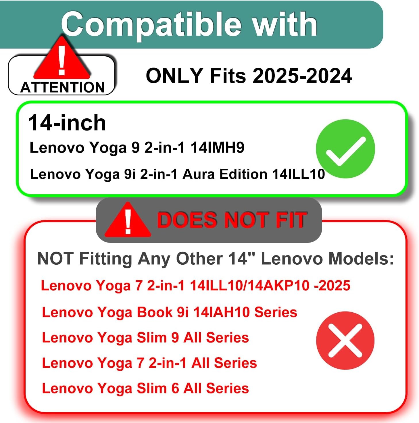 2-Pack Tempered Glass Protector for Lenovo Yoga 9i Aura Edition 14″ 2-in-1