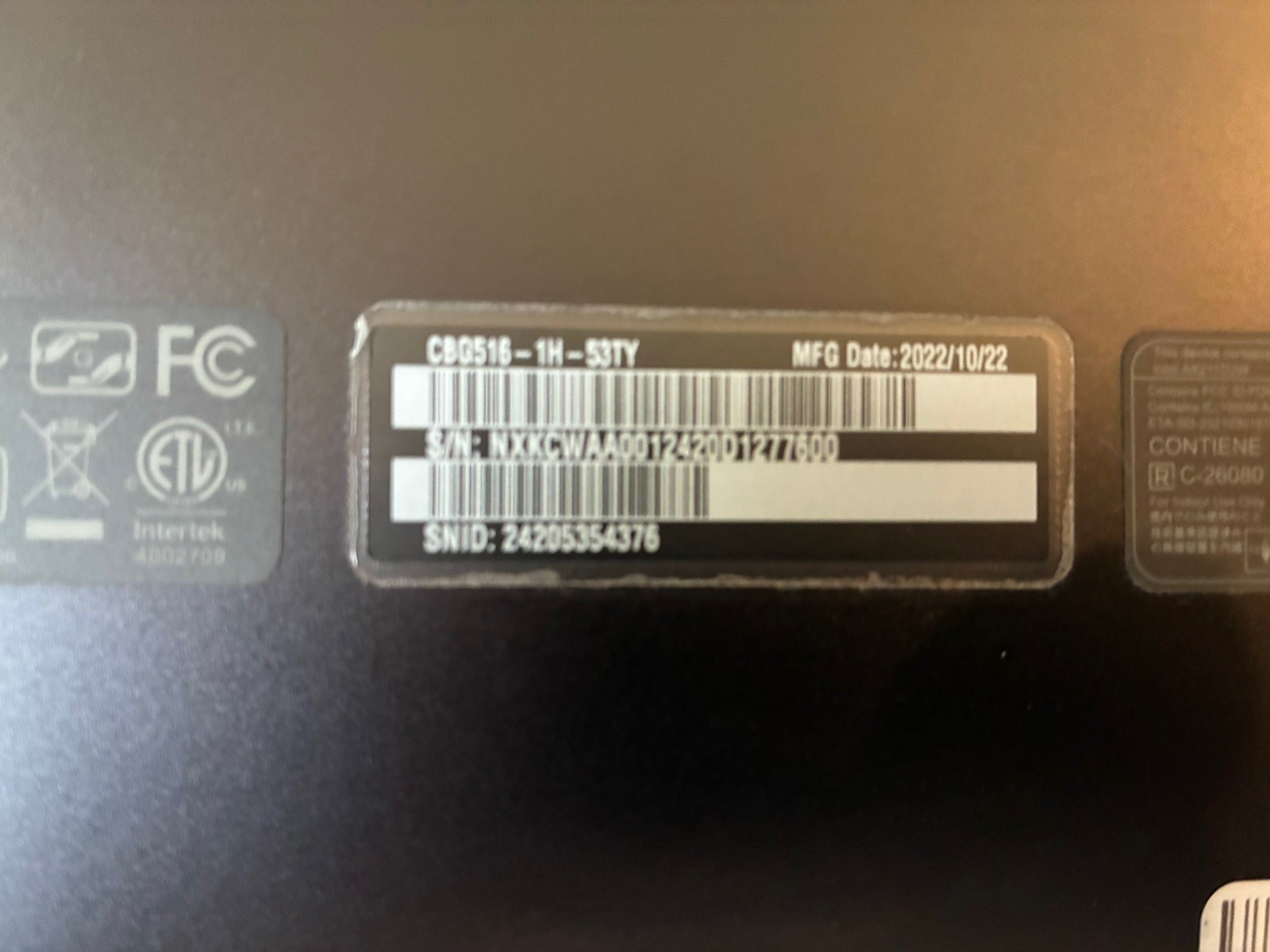 Acer Chromebook Plus 516 16″ Laptop Core i5 8GB RAM 256GB SSD CBG516-1H-53TY