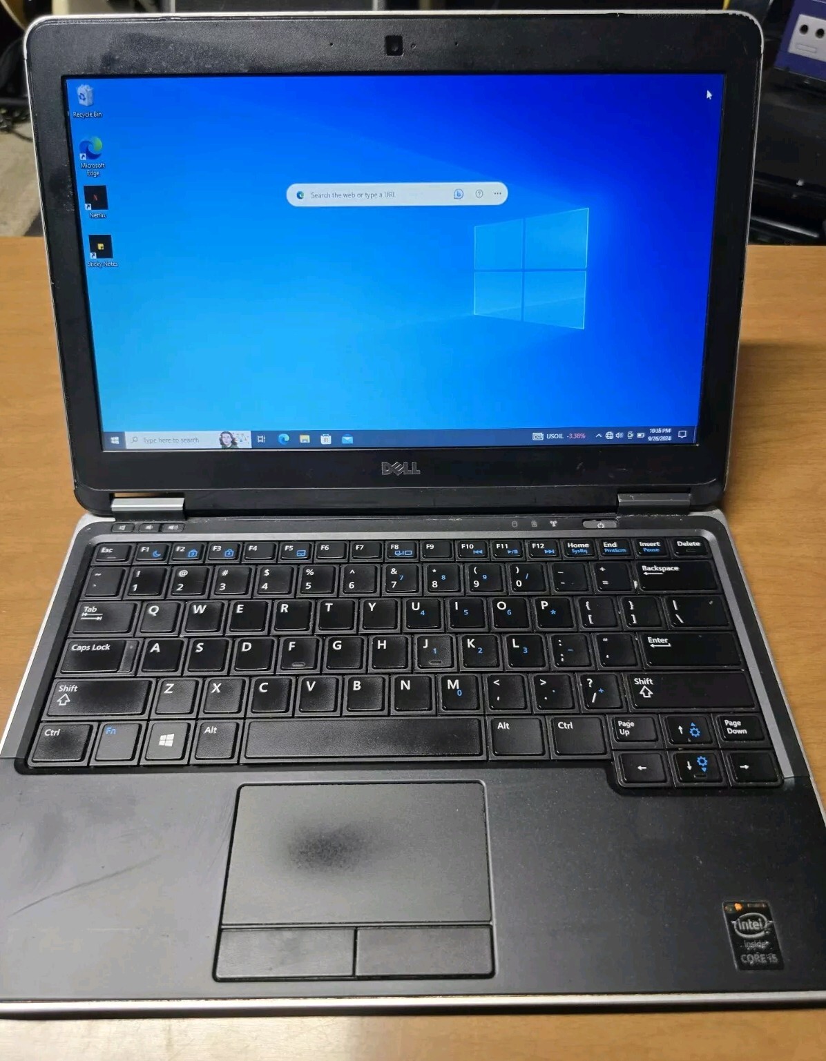 Dell 7240 12″ i5-43000U 2.5GHz, 4GB Ram 118GB SSD, Win 10 Pro *NO CHARGER*