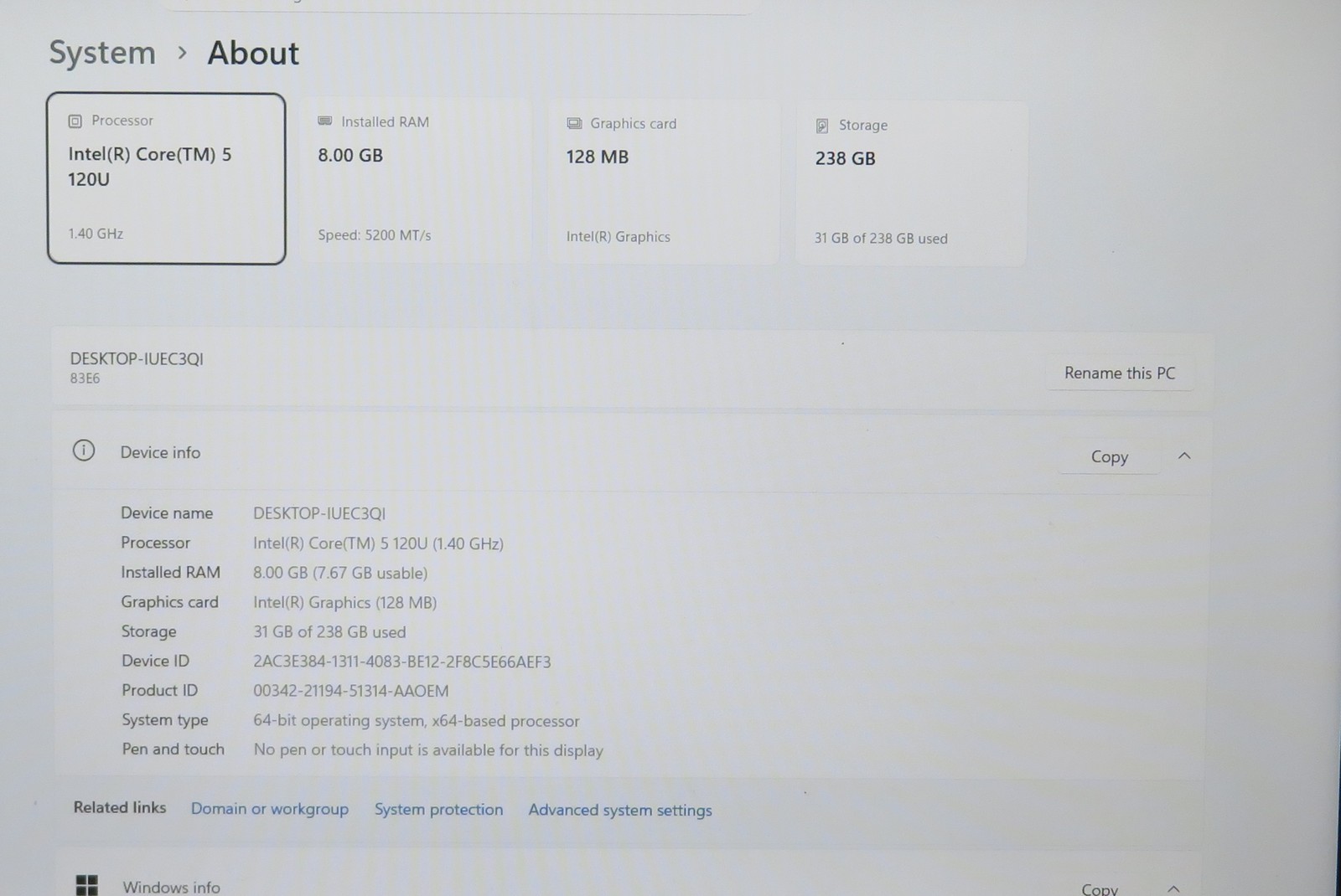 Lenovo IdeaPad Slim 3 15IRU9 15in CORE 5 120U 1.4GHz 8GB RAM 256GB Windows 11