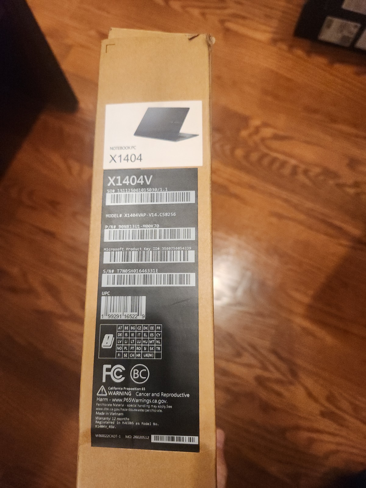 X1404VAP-V14.C58256 ASUS Vivobook 14″ FHD Intel Core 5 120U 8GB 256GB
