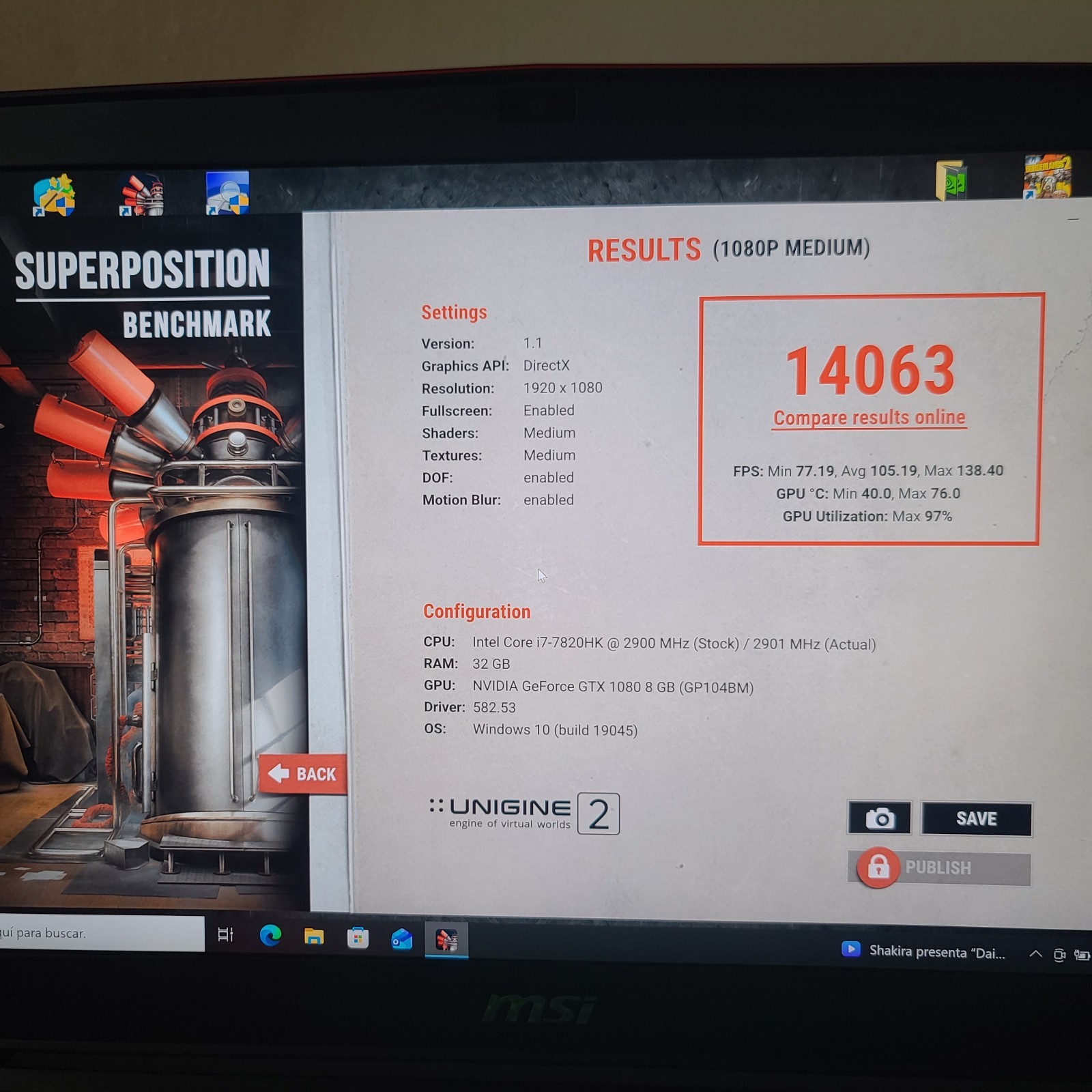 MSI GT73EVR 7RF TITAN PRO GAMING LAPTOP i7-7820HK 32GB RAM GTX 1080 512GB SSD