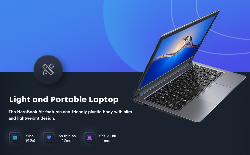 CHUWI- 11.6″ Laptop – Intel Celeron 2.8GH- 4GB Memory – 128GB SSD-Mini HD Gray