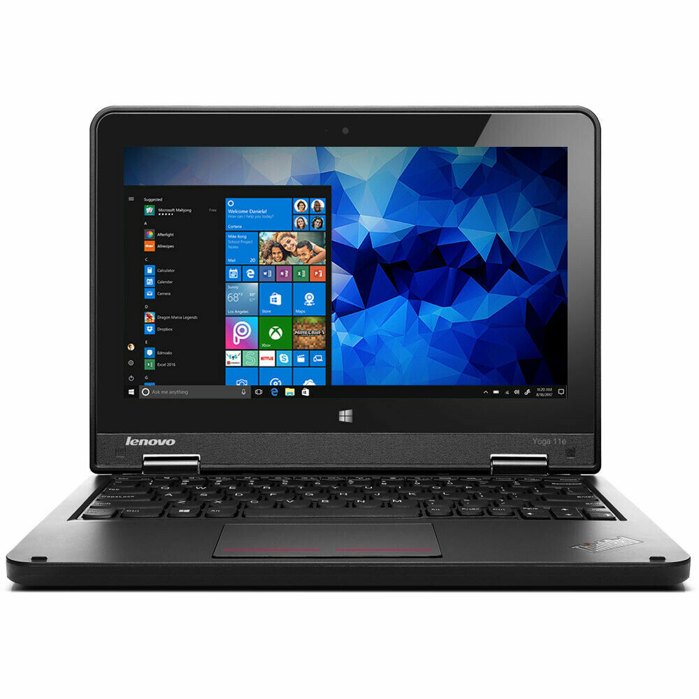 Lenovo Laptop Convertible Yoga Quad Core Touchscreen Windows 10 Webcam 4GB 128GB