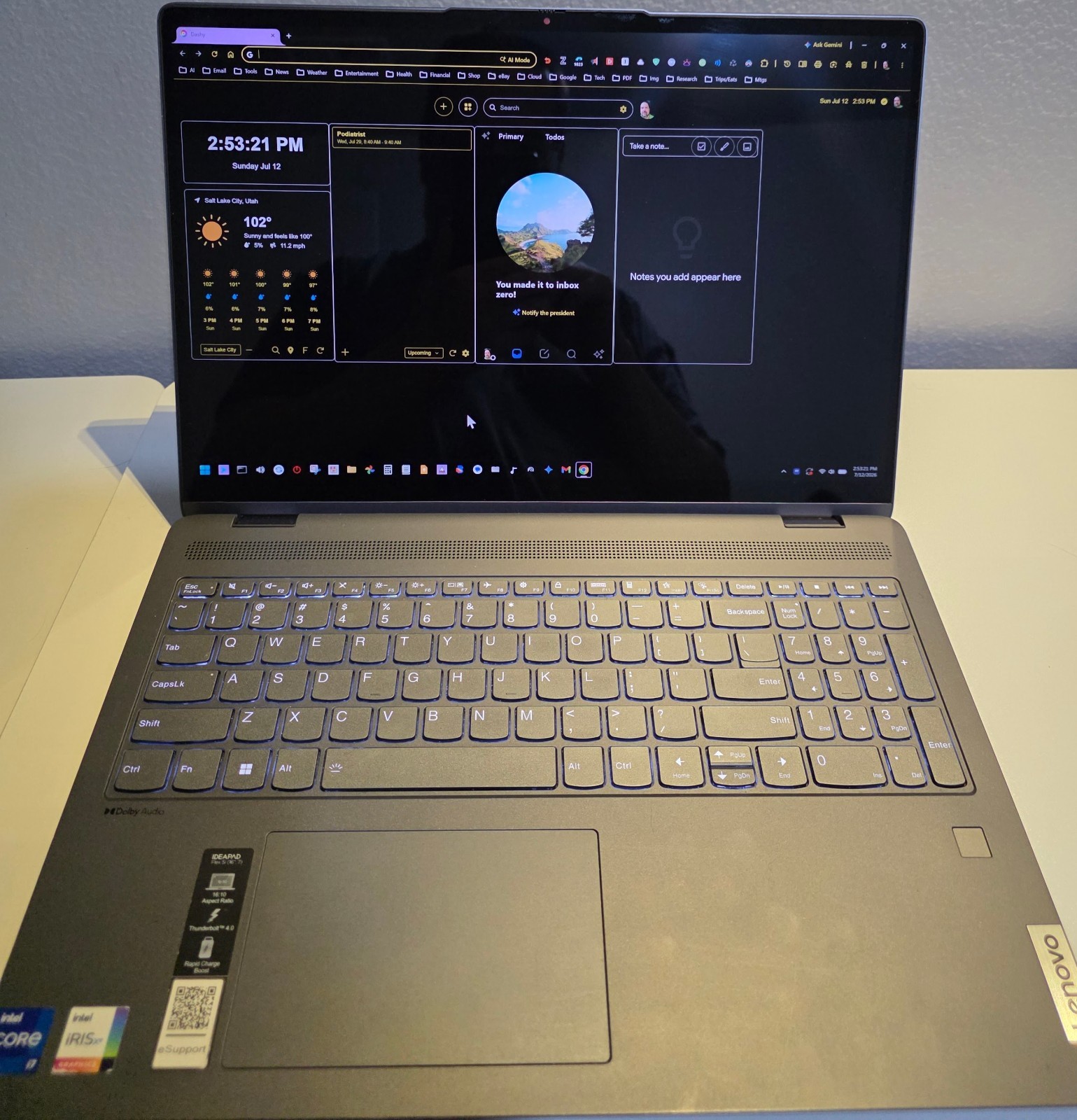 Lenovo Flex 5 2-in-1 16″ 2.5K Touch i7 16GB RAM 1TB Windows 11 w/Case & Box Mint