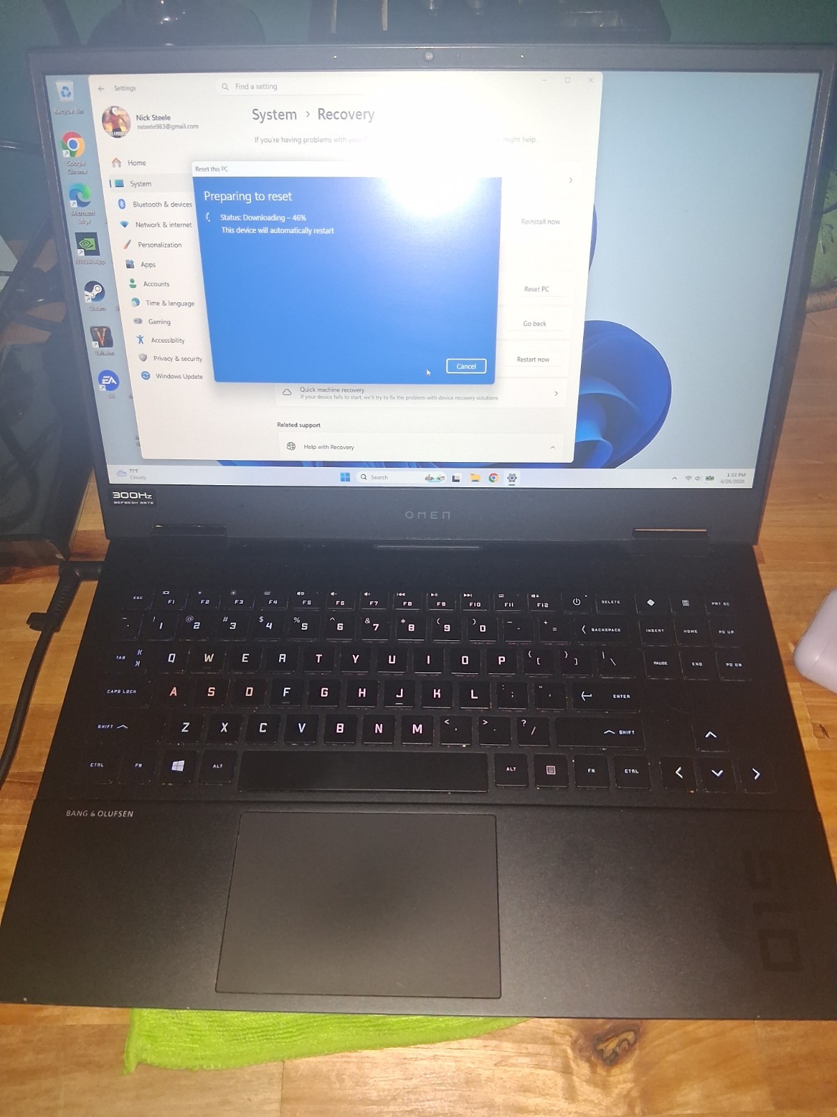 HP OMEN Gaming Laptop 15.6in Black Intel Core i7 10th Gen Windows 11