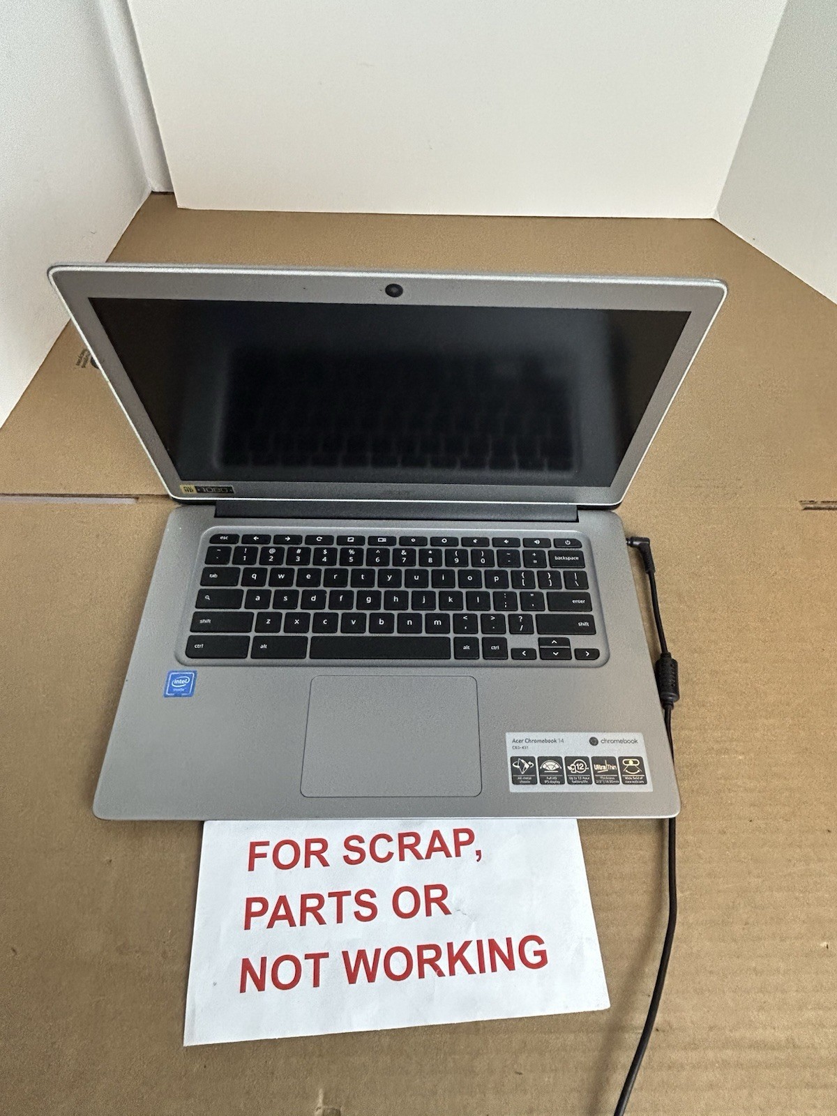 Acer Chromebook 14 Cb3-431 2017 Working w/ **BAD BATTERY / PARTS or Repair
