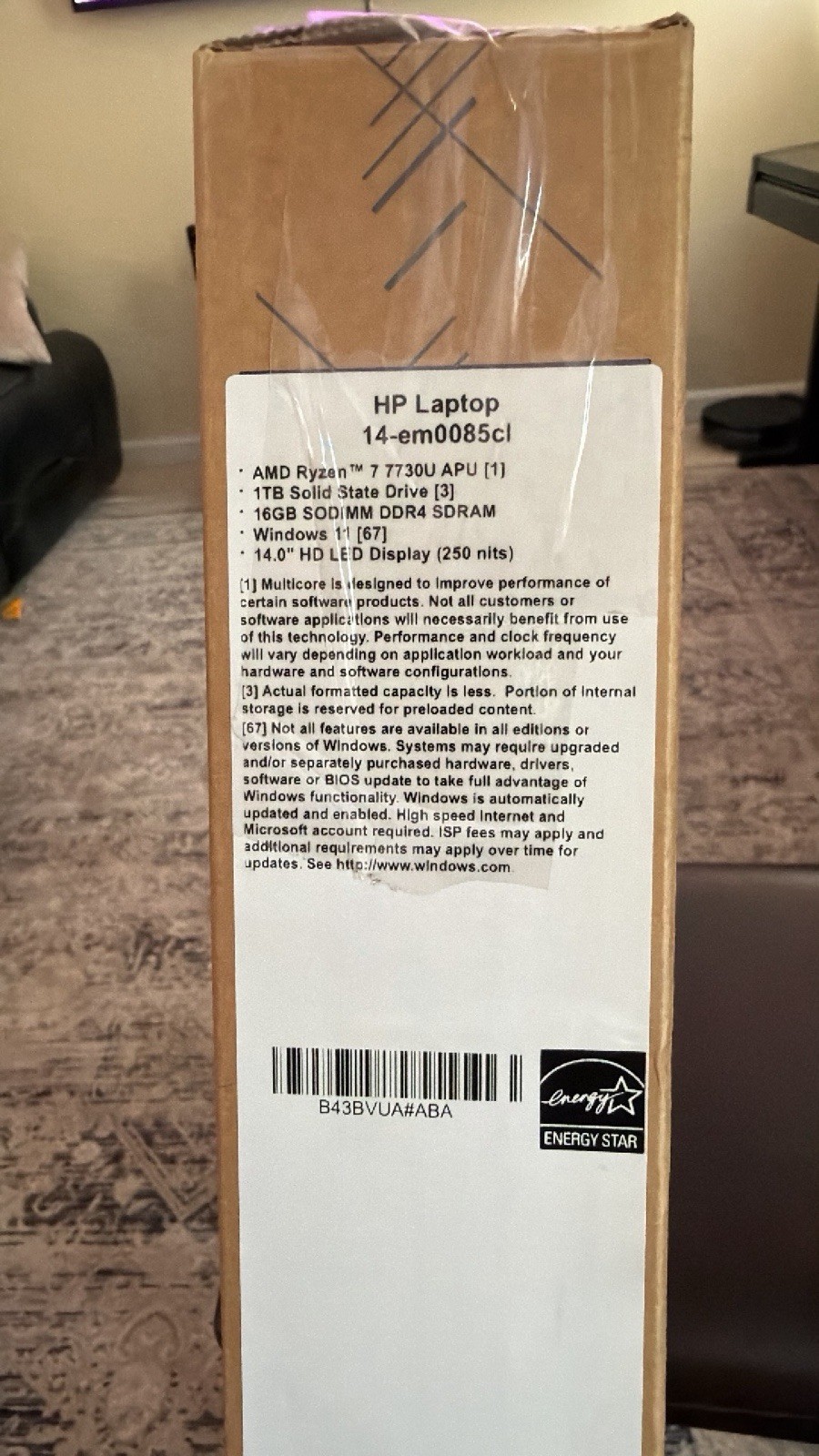 HP Laptop 14-em0085cl Notebook 14″ Ryzen 7 7730U 16GB 1TB SSD Win11