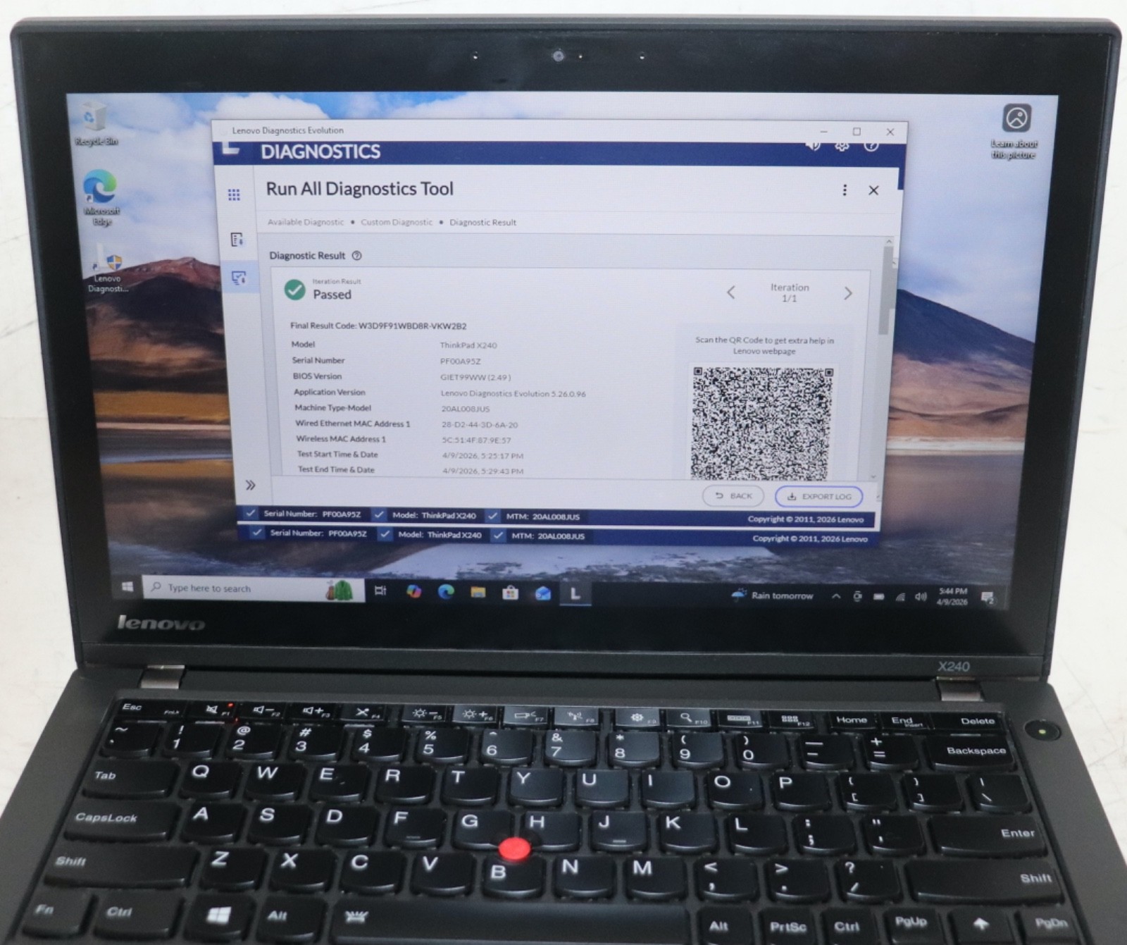 Lenovo ThinkPad X240|Core i5@1.90GHz|8GB RAM|256GBSSD|WIN 10 PROF|Touch|4G LTE