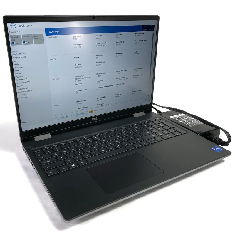Dell Precision 7670 16″ Laptop Core i7-12850HX 2.1GHz 64GB 1TB NVMe SSD – Win 11