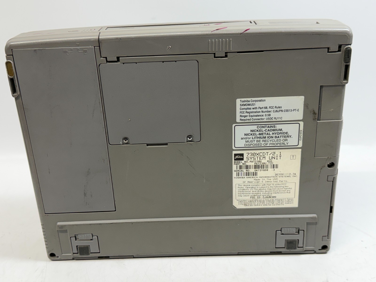 Toshiba Notebook Laptop Tecra 730 XCDT NO HDD w/AC PARTS