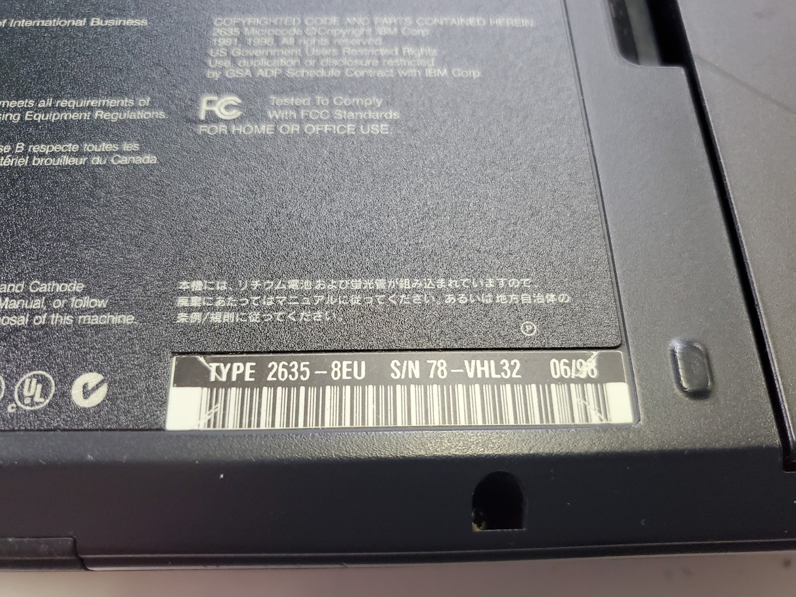 IBM 385XD Laptop Posts To Bios Hard Drive Bad See Pictures 96 Mb Type 2635