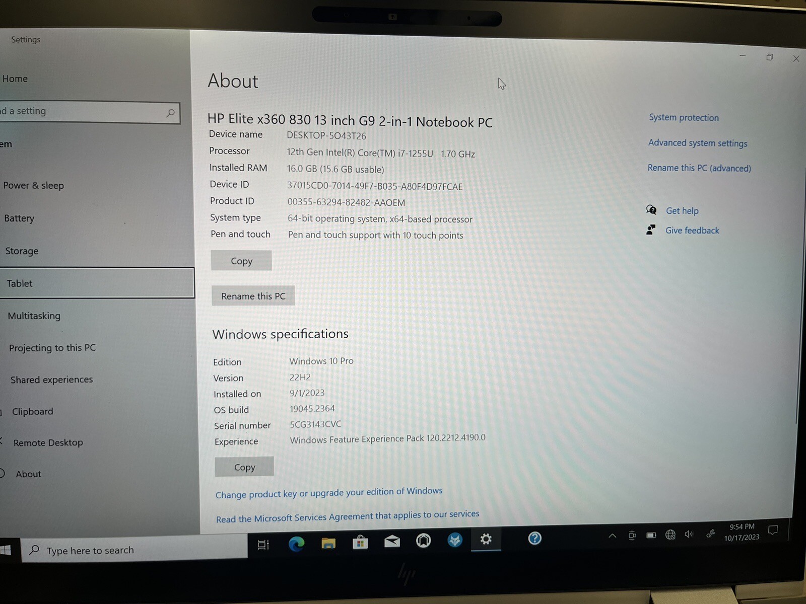 HP Elite X360 830 G9 2-in-1 13.3” TOUCHSCREEN FHD+ i7-1255U 16GB RAM 512GB SSD
