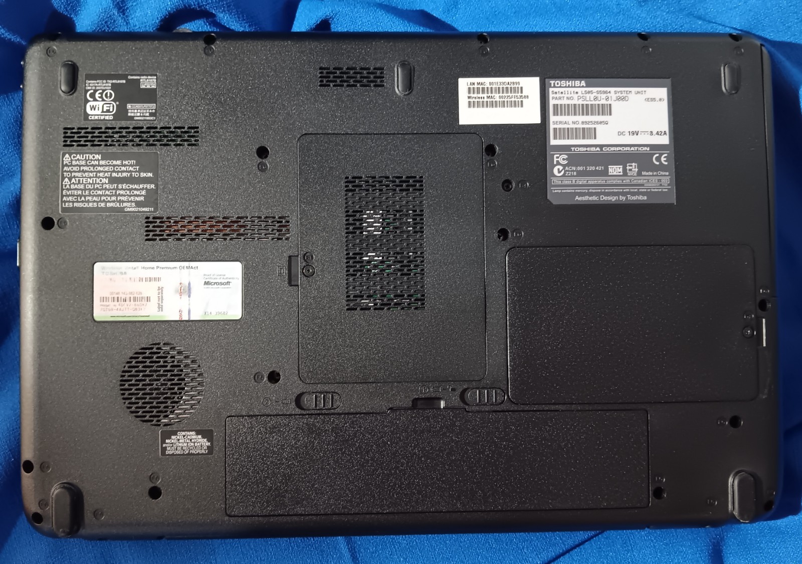 Toshiba Satellite laptop L505-S5964 Linux Mint v19 32 bit 320GB 4GB RAM w/Batt