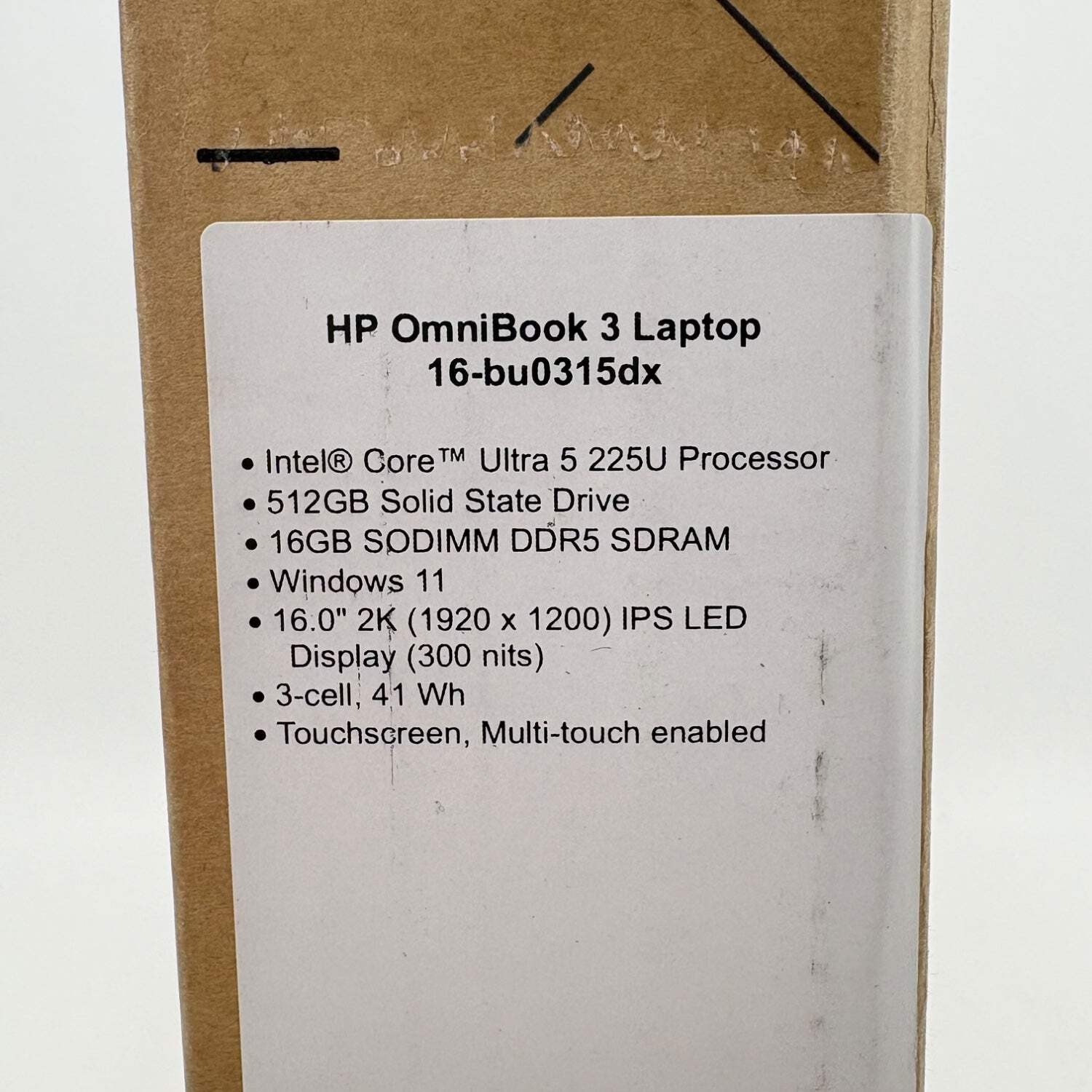 New HP OMNIBOOK 3 16-BU0315DX 16″ CORE ULTRA 5 225U 4.8GHz 16GB RAM 512GB SSD