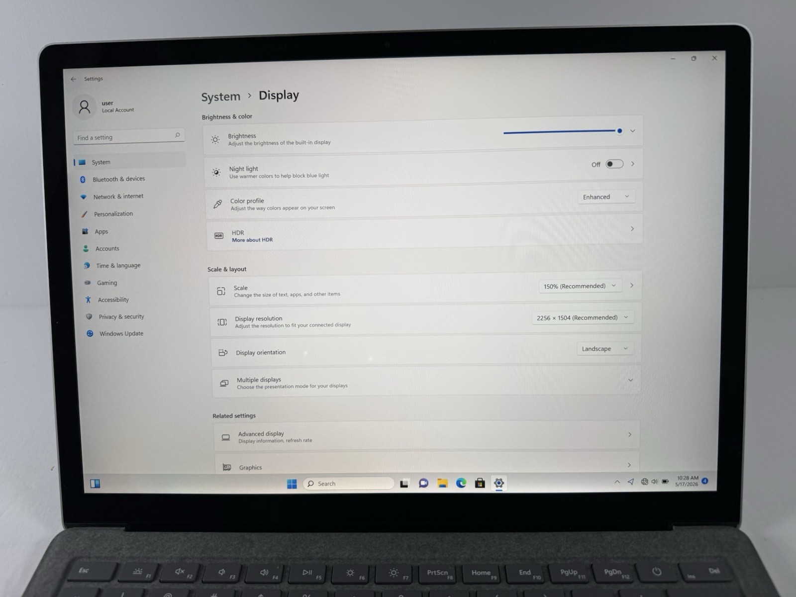 Microsoft Surface Laptop 5 13.5” 1950 Intel Core i7-1265U 16GB RAM 512GB NVME