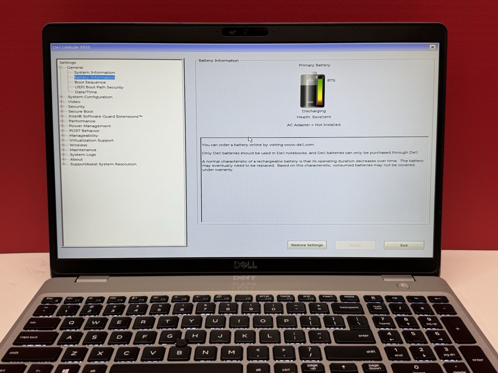 Dell Latitude 5510 15.6″ i5-10310U 1.7GHz 16GB RAM 512GB SSD WIN11P, Silver