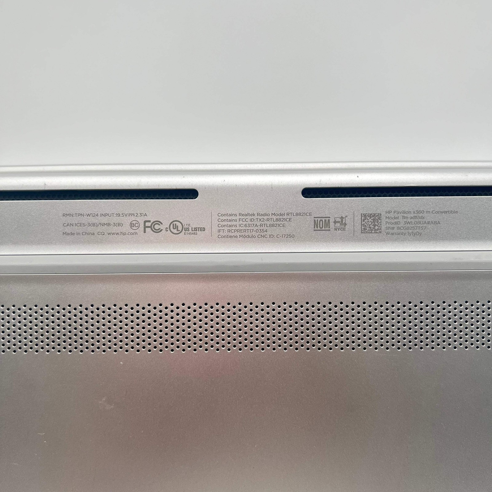 HP Pavilion x360 11m-ad113dx 11″ Laptop Intel Pentium 4GB RAM 500GB Silver