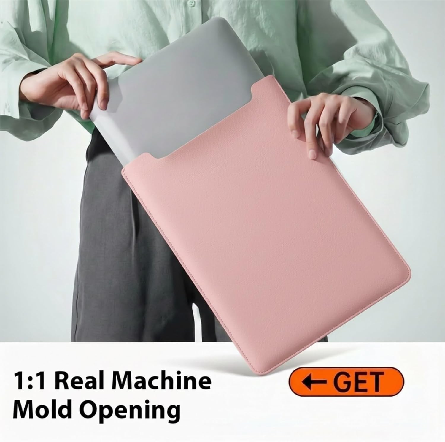 MacBook Air 14 inch Sleeve, PU Leather Laptop Sleeve Case for MacBook Air M5 M4