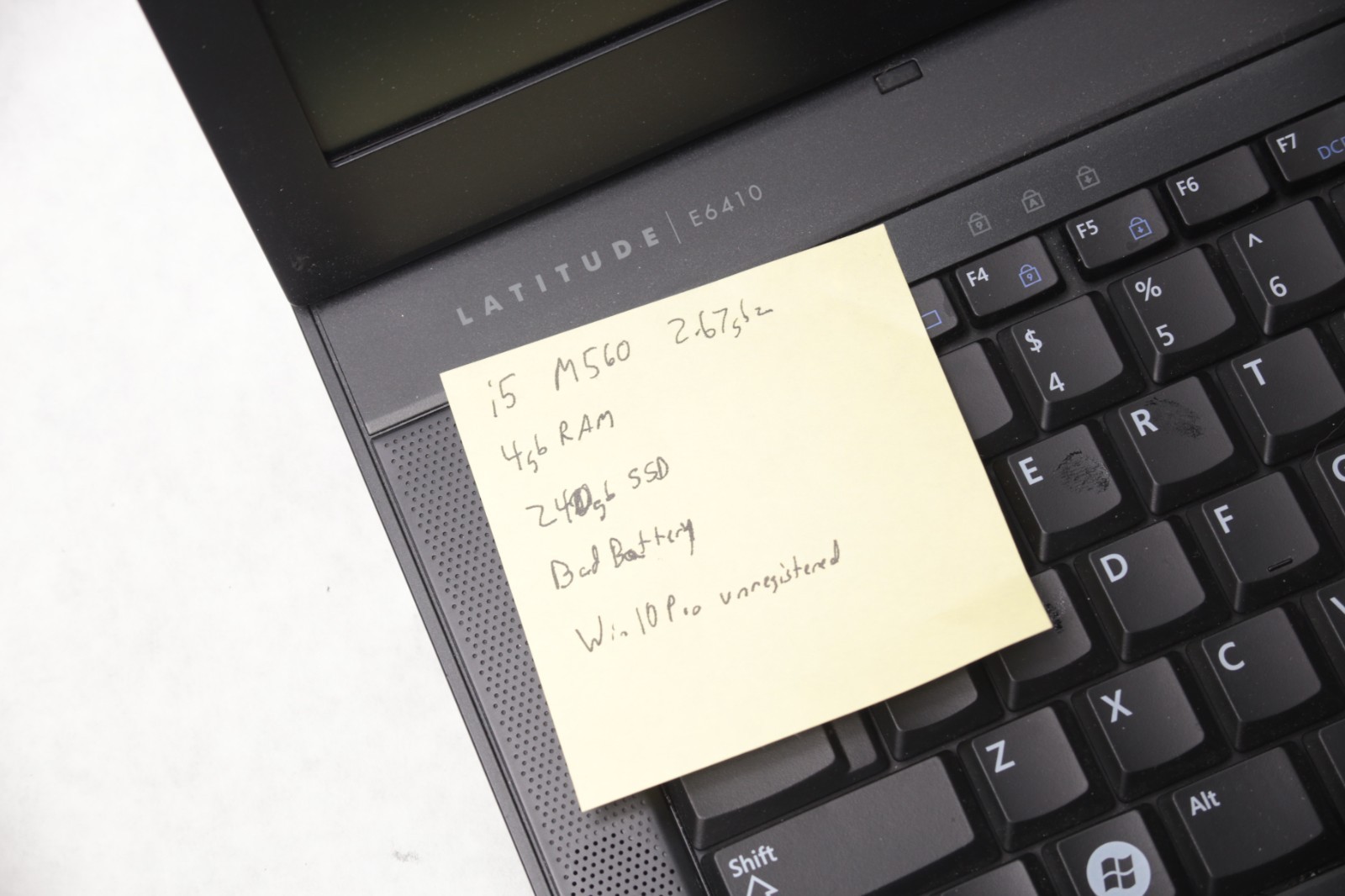 Dell Latitude E6410 14″ Intel i5 M560@2.67GHz 4GB 250GB Win 10 BAD BATTERY