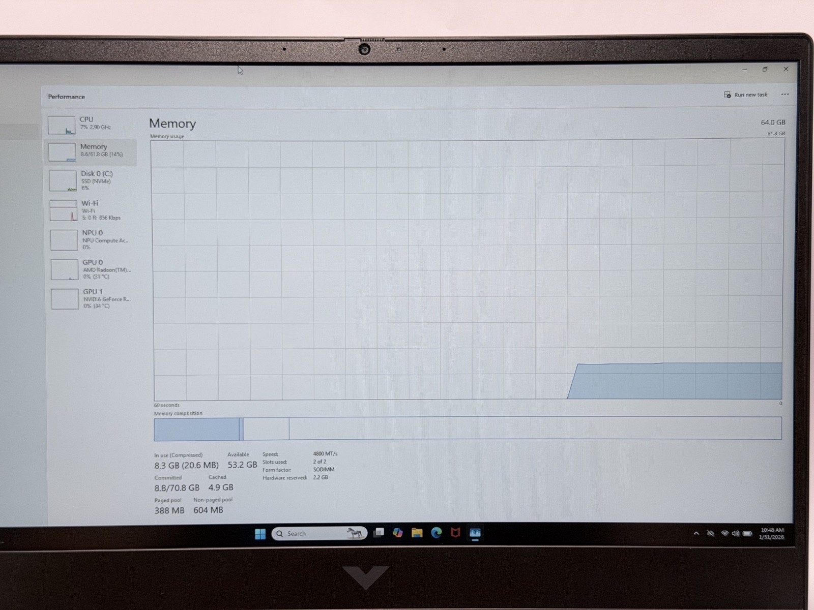 HP Victus 16-s1023dx 16.1″ FHD 144Hz Ryzen 7 8845HS RTX 4070 64GB RAM 4TB SSD