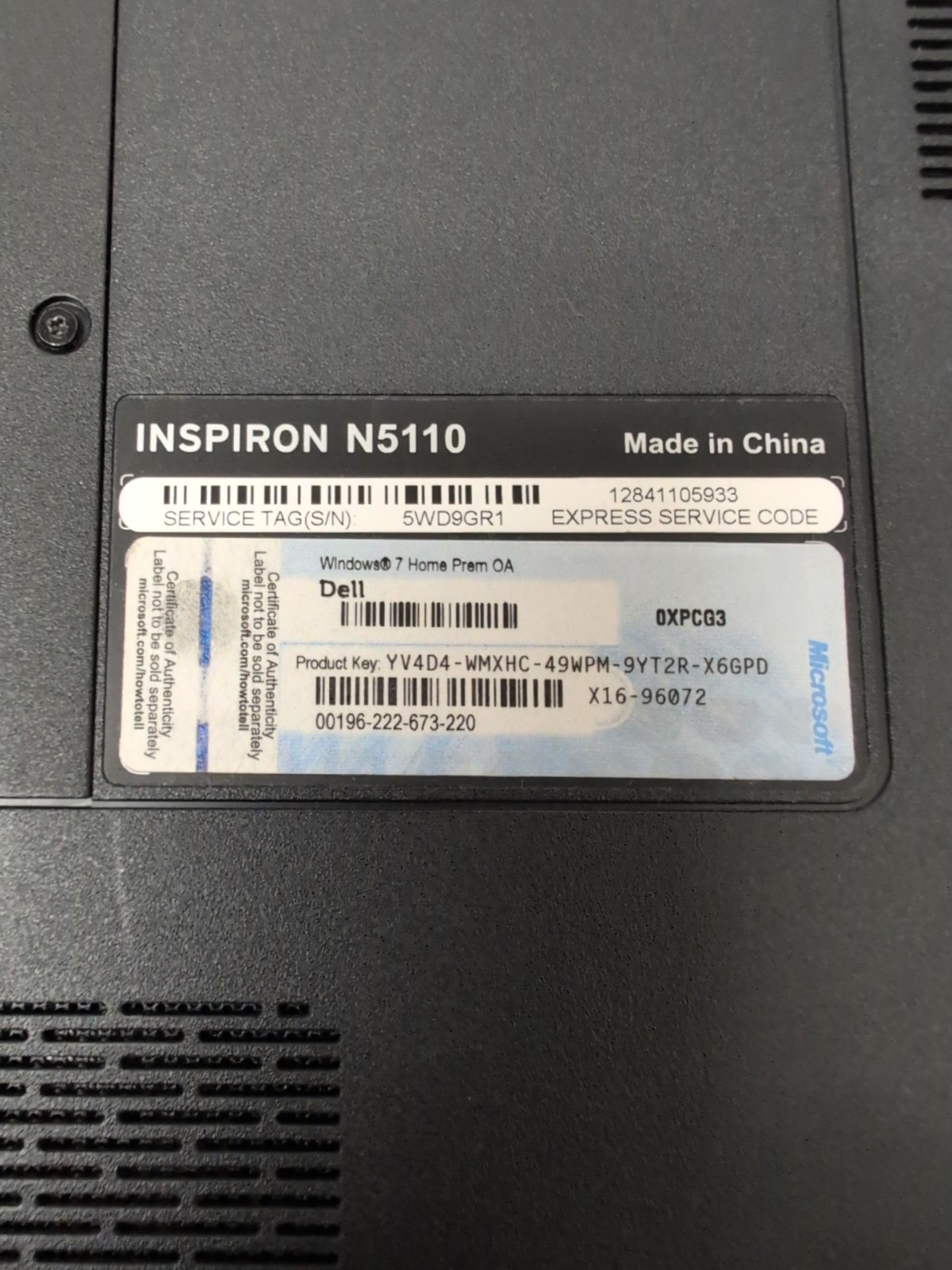 🔥(NICE) Dell Inspiron N5110 15.6″ Laptop i3-2330M CPU/4GB /500GB HDD / Win XP –