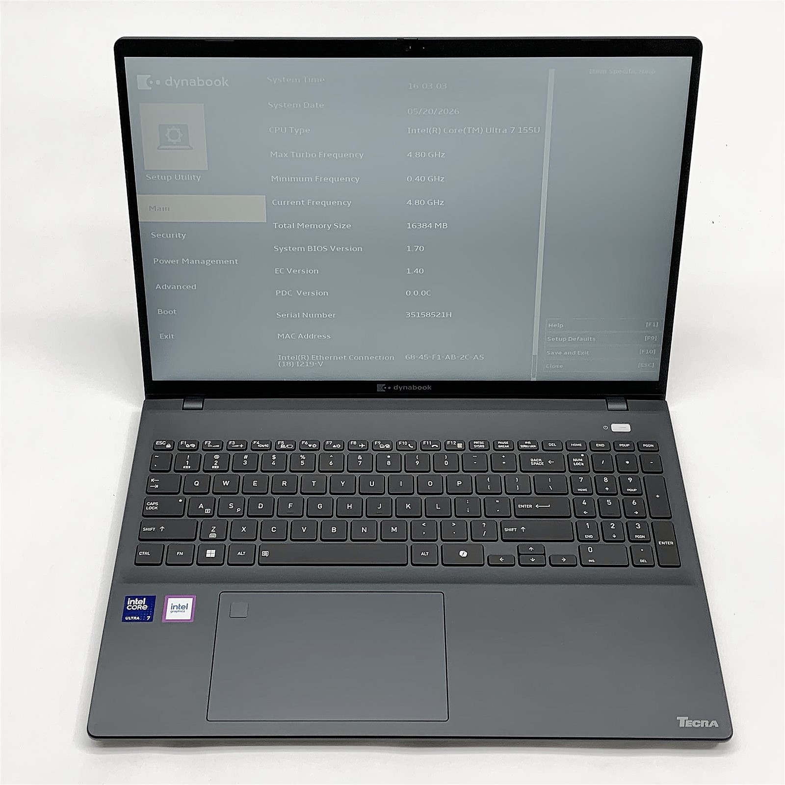 DynaBook Tecra A60-M Laptop Ultra 7 155U 3.30GHZ 15.6″ 16GB DDR5 NO HDD Parts